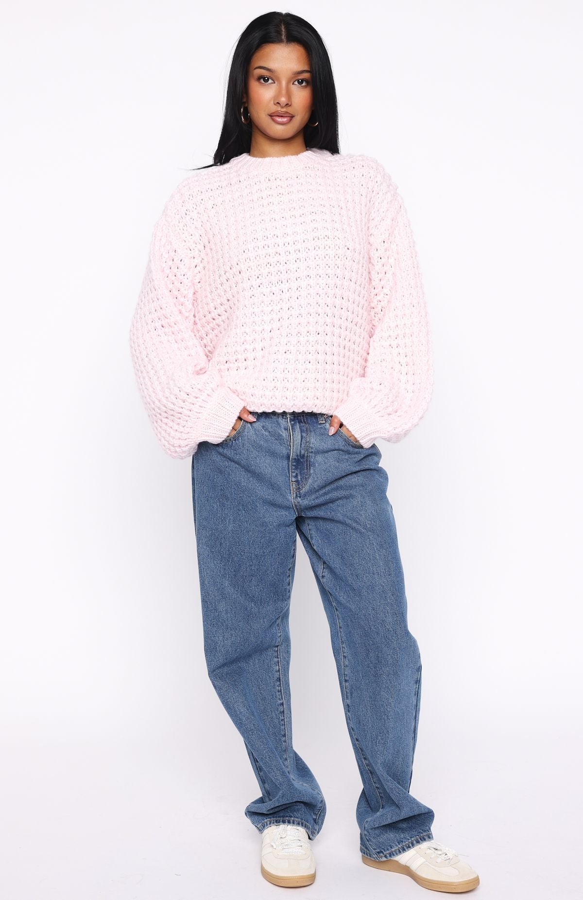 Pure Comfort Knit Sweater Baby PinkL/XL