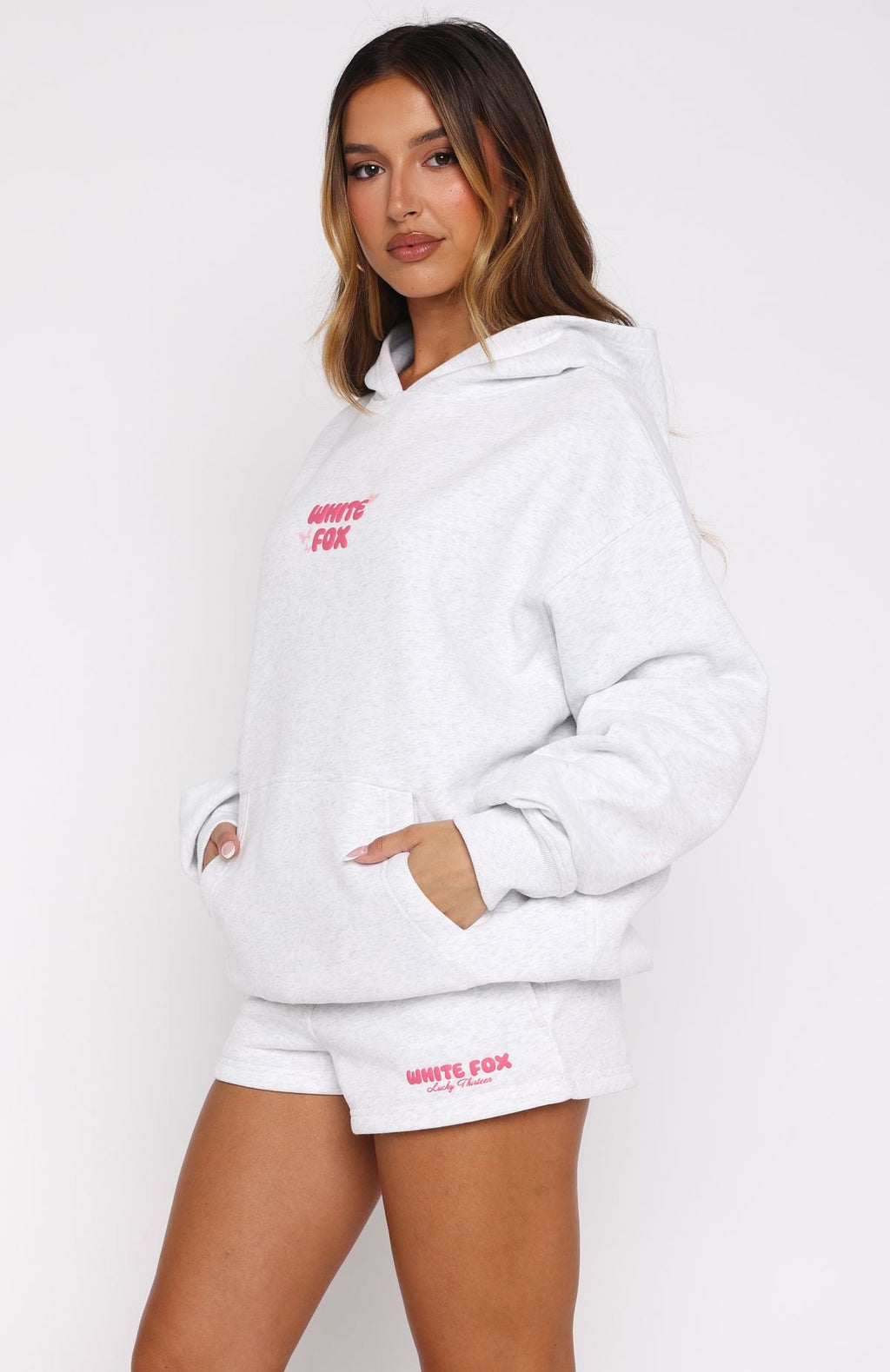 Lucky Thirteen Stephanie Oversized Hoodie Grey MarleXS/S