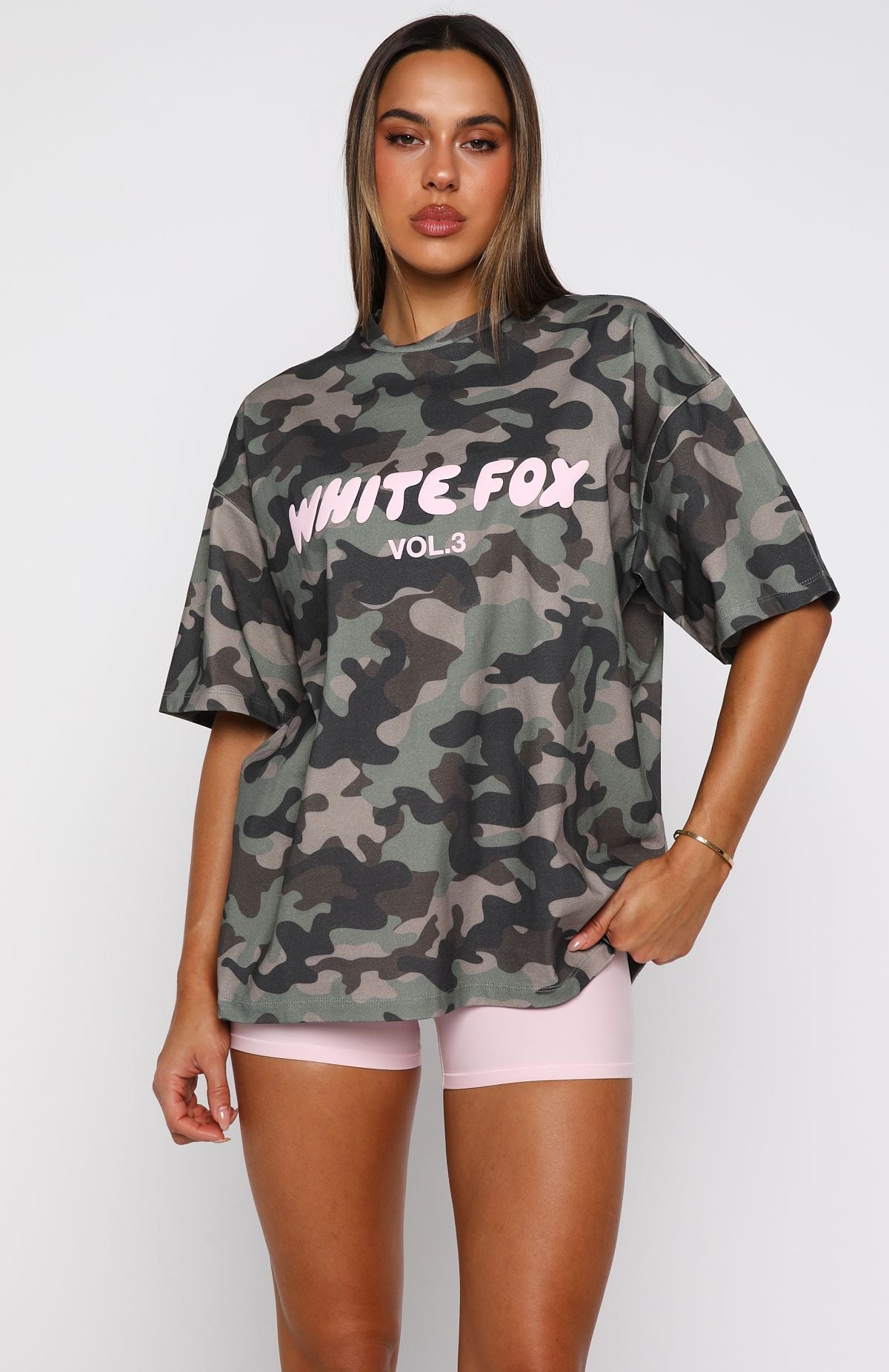 Offstage Printed Oversized Tee Washed CamoXXS/XS