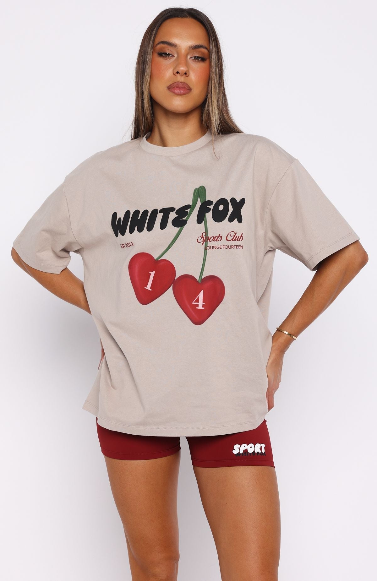 Club 14 Trinity Oversized Tee MoonXXS/XS