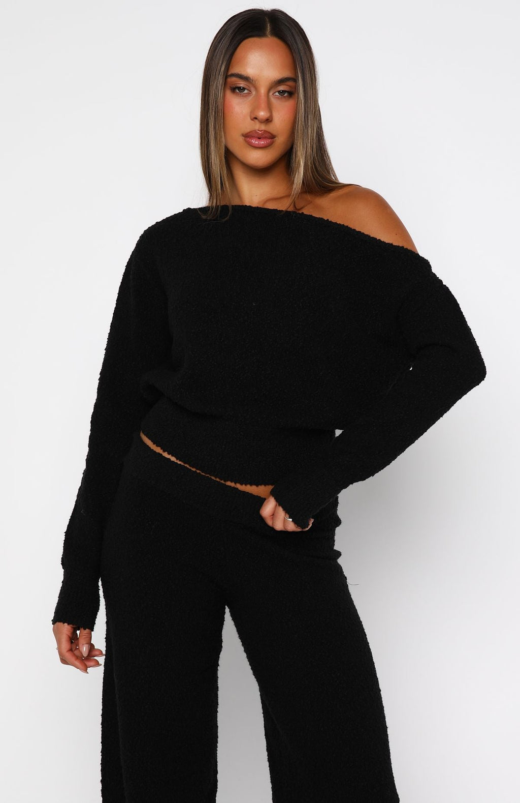 Please Be Mine Knit Sweater BlackXS/S