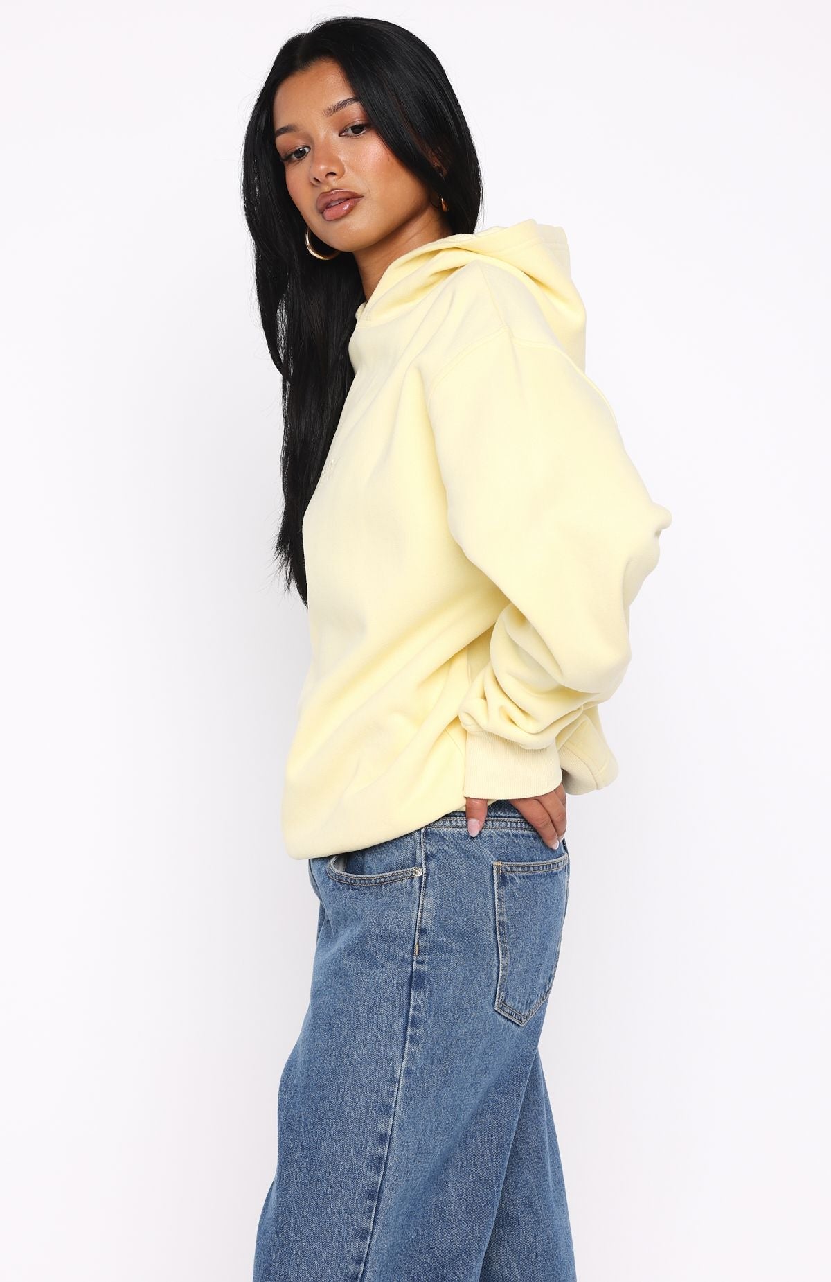 Stay Lifted Oversized Hoodie LemonS/M
