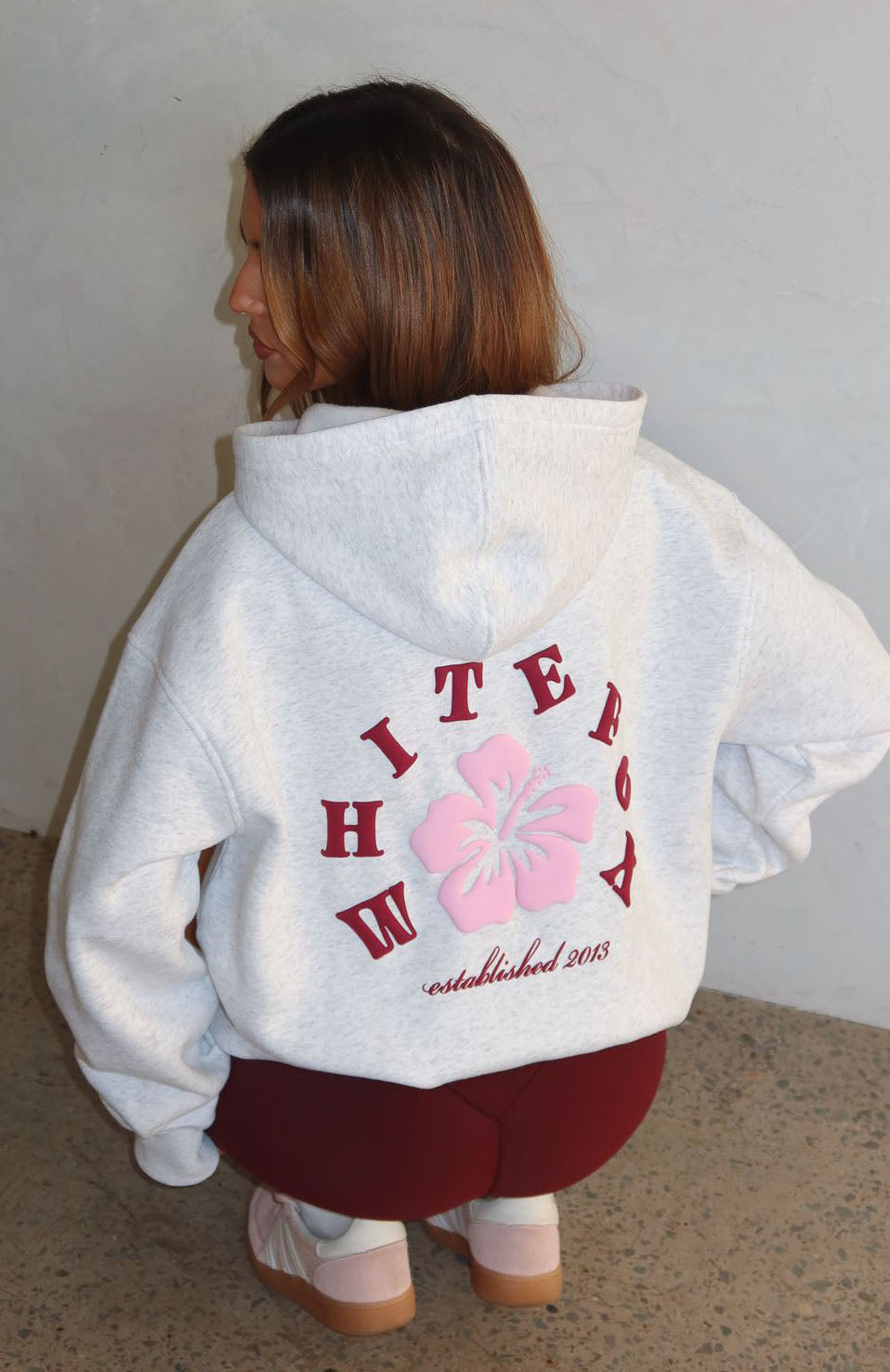 Keep Blooming Oversized Hoodie Grey MarleXXS/XS