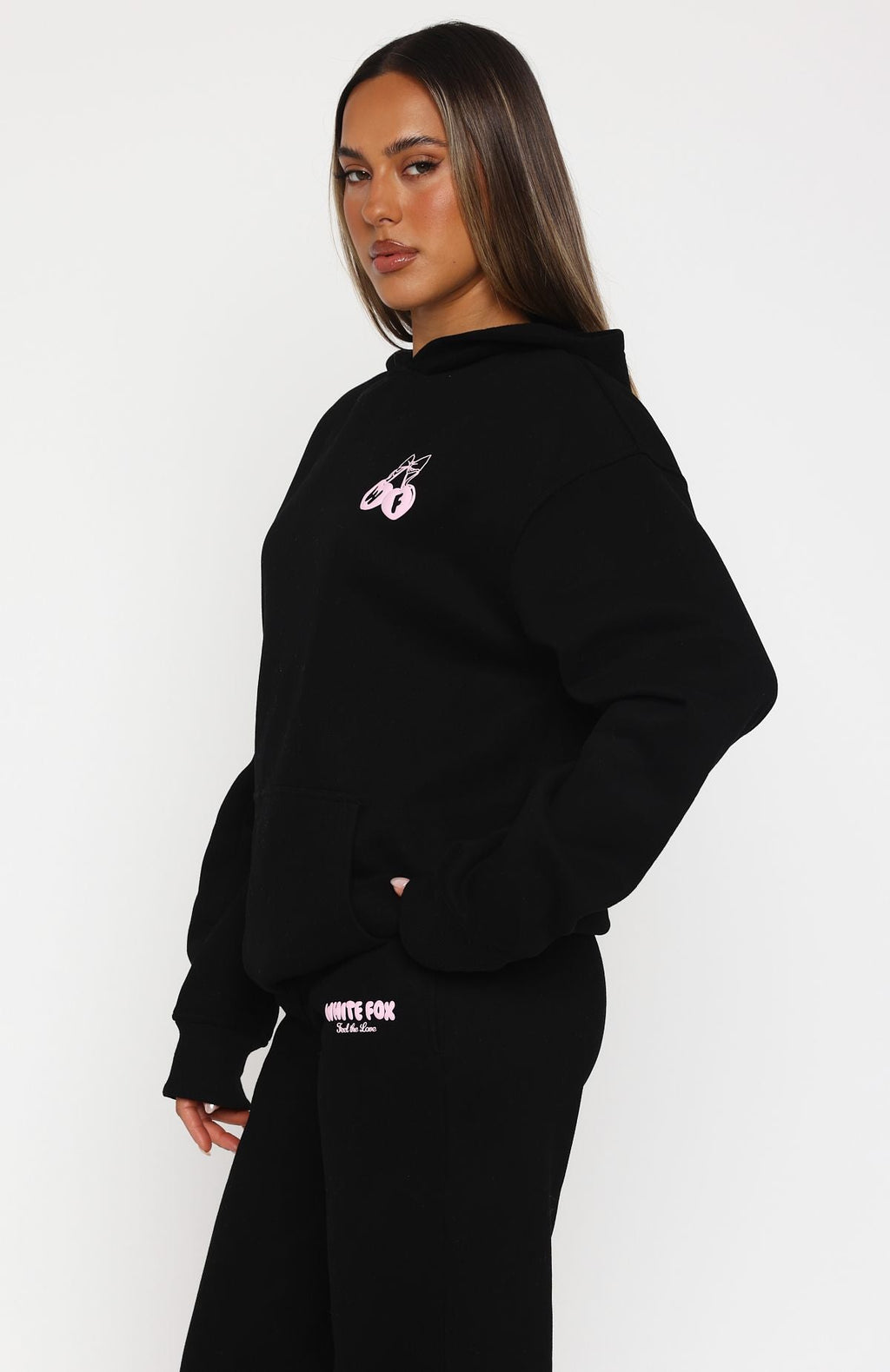 Feel The Love Oversized Hoodie BlackXS/S