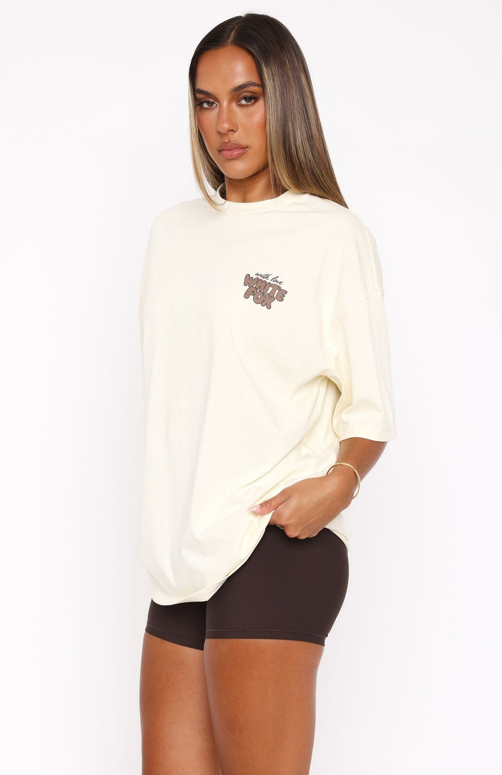With Love Always Oversized Tee CreamS/M