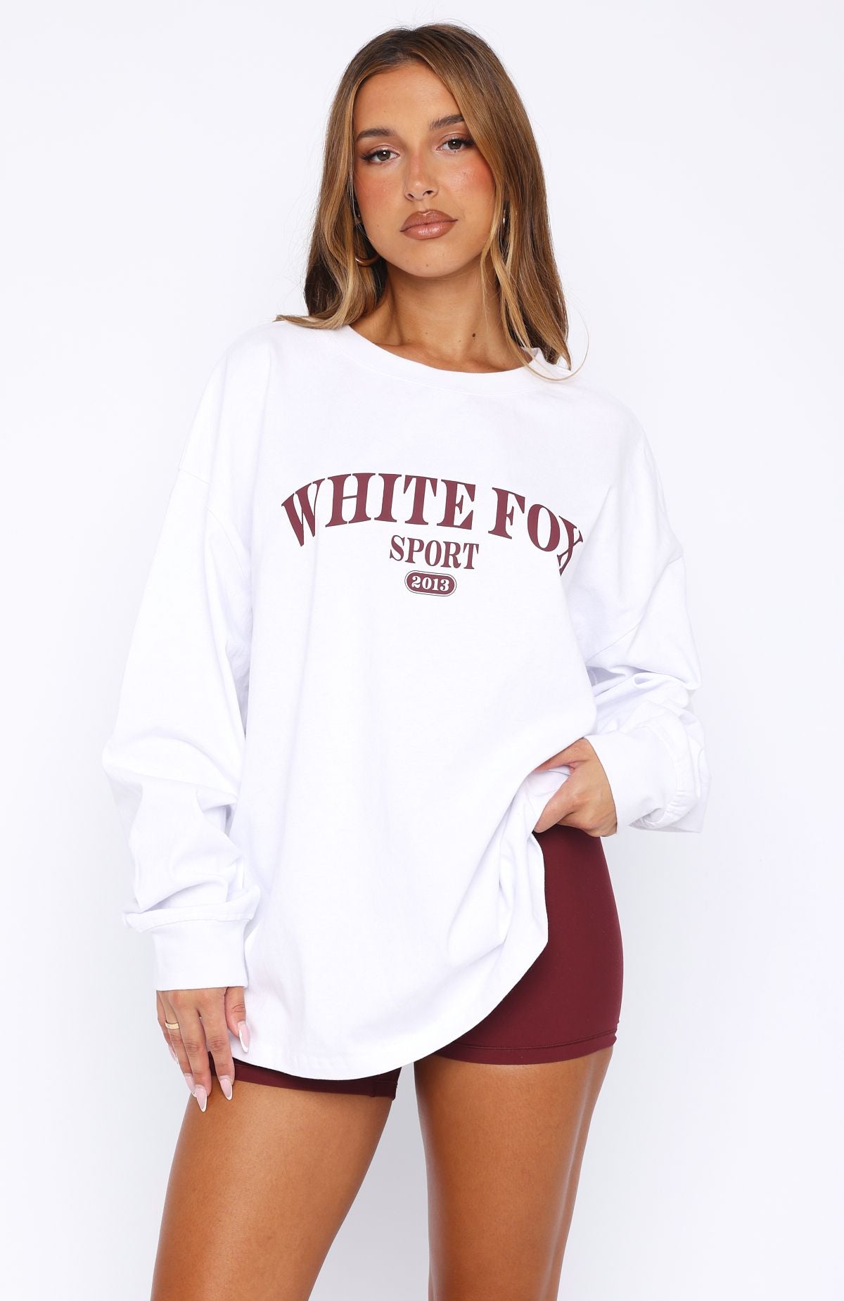 Stand With You Long Sleeve Oversized Tee WhiteXS/S