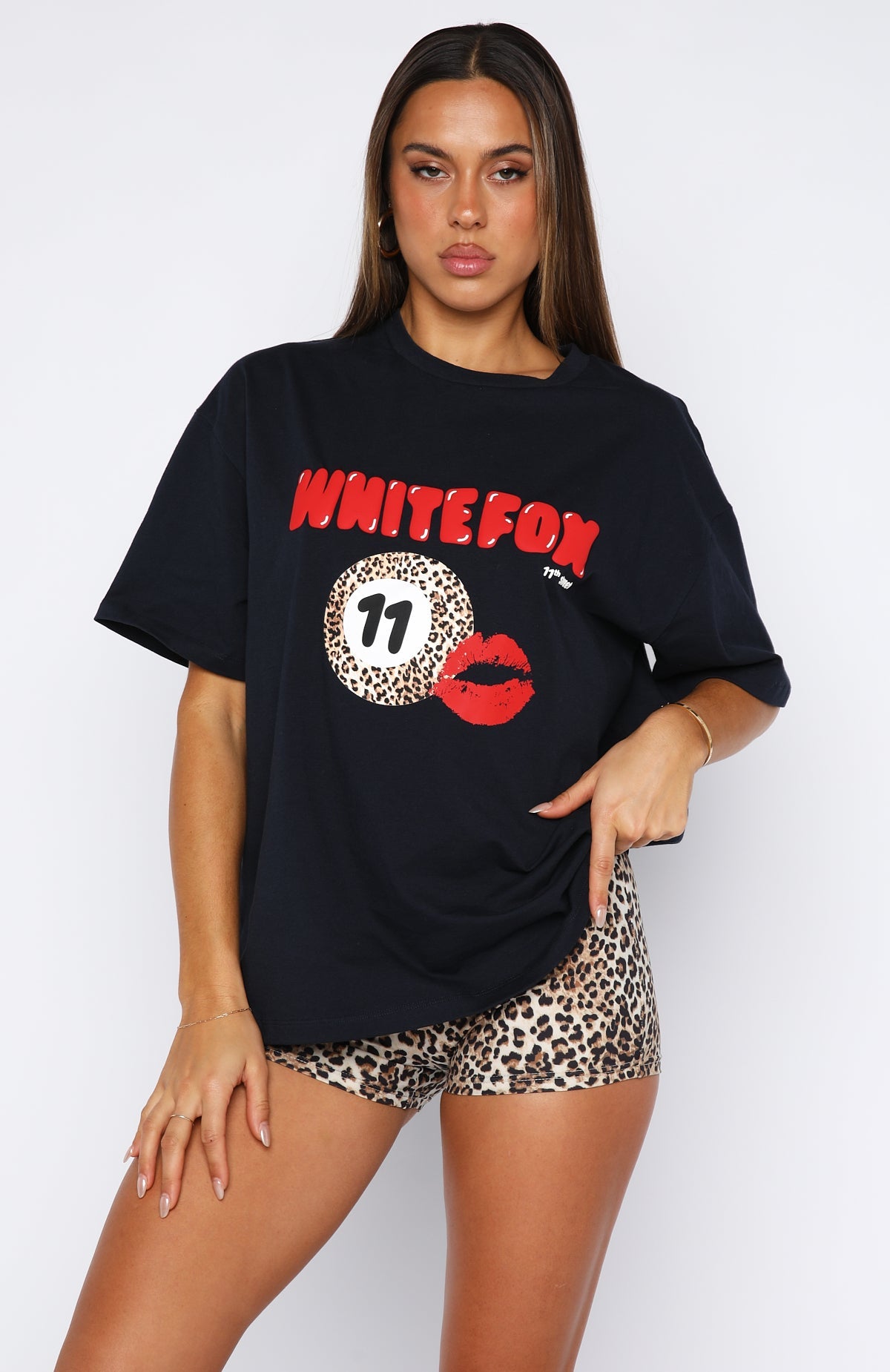 11th Street Concrete Jungle Oversized Tee Blueberry TwistXXS/XS
