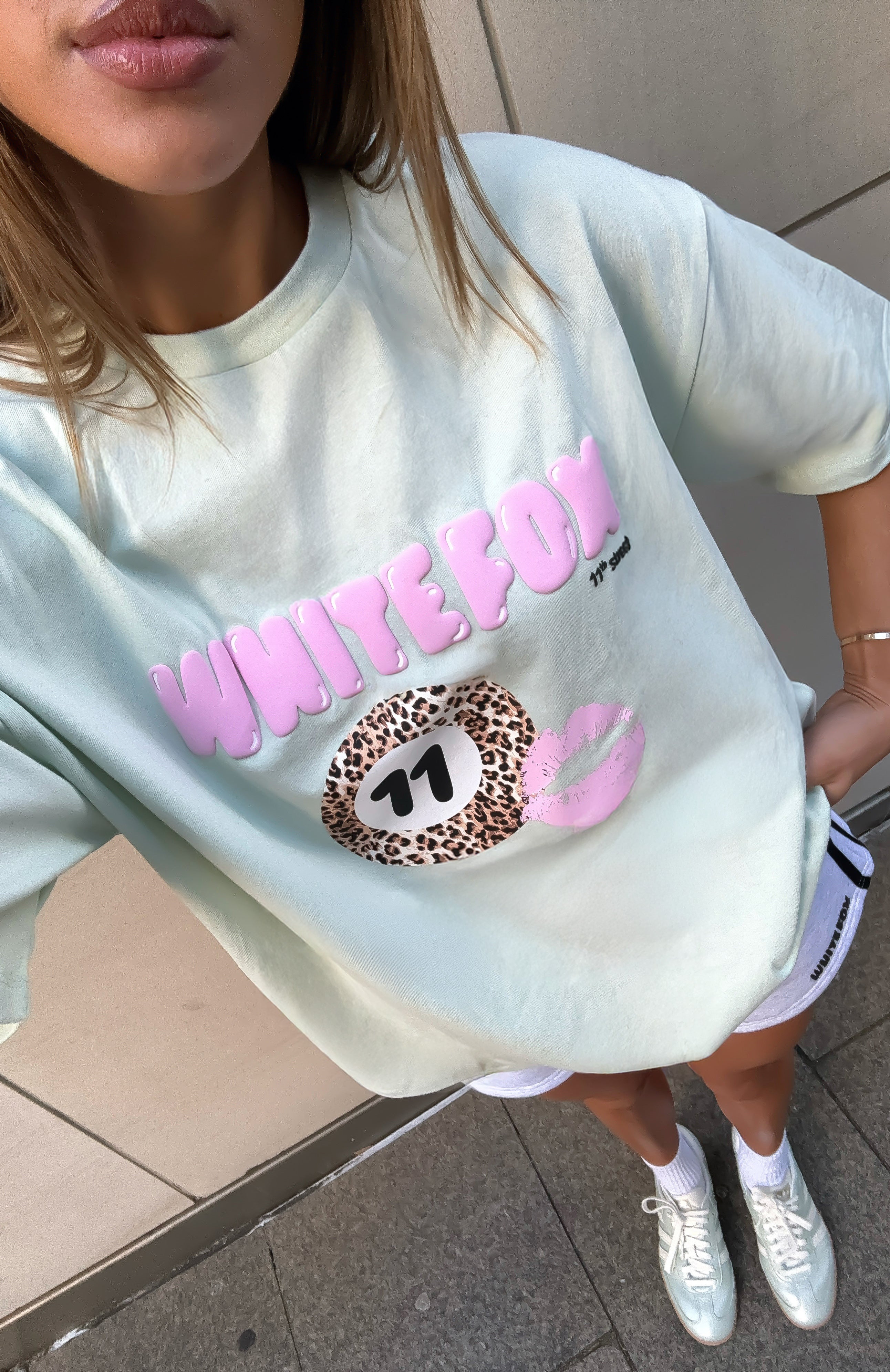 11th Street Concrete Jungle Oversized Tee Iced Matcha3XS/XXS