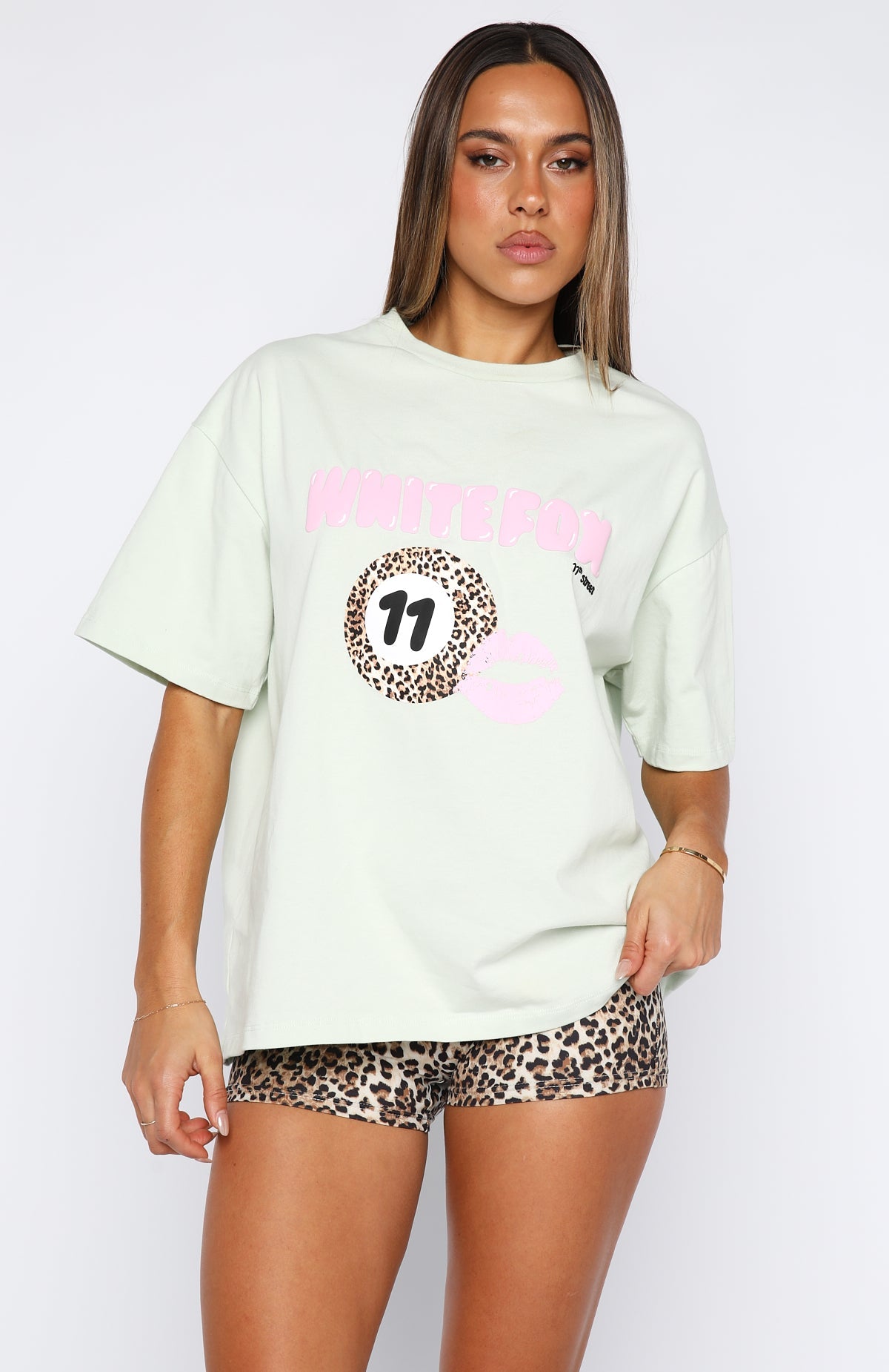 11th Street Concrete Jungle Oversized Tee Iced MatchaXXS/XS