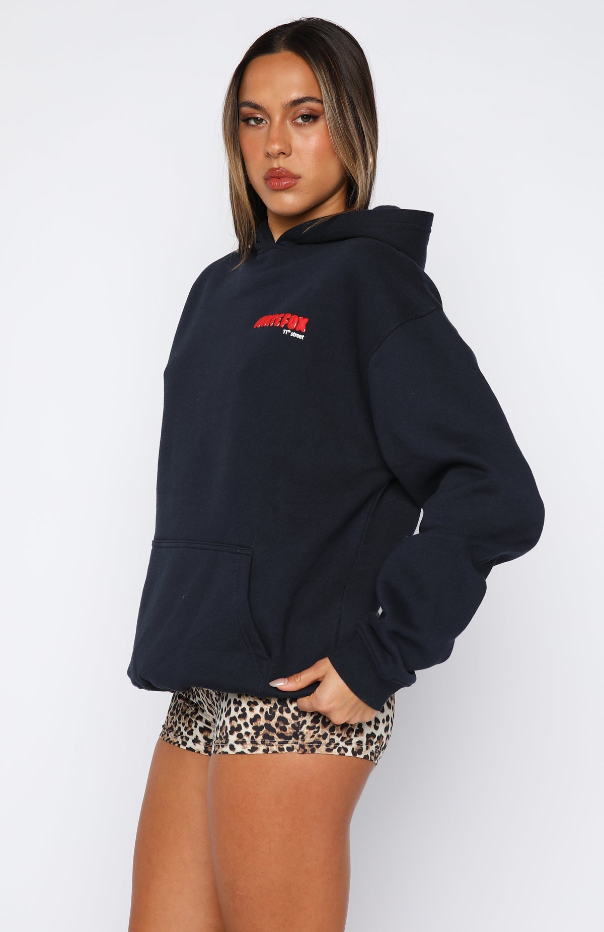 11th Street She's So Lucky Oversized Hoodie Blueberry TwistXS/S