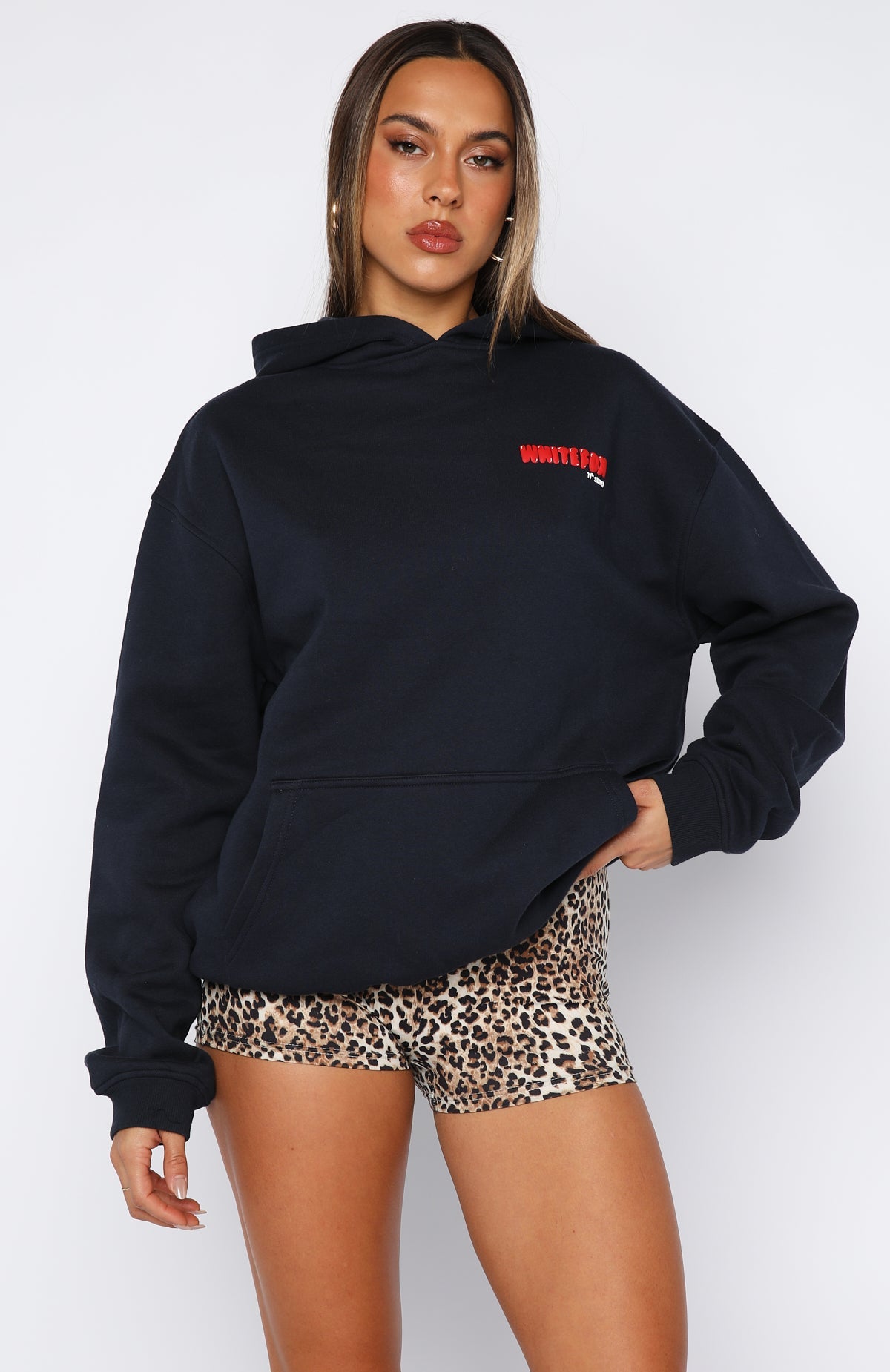 11th Street She's So Lucky Oversized Hoodie Blueberry TwistXXS/XS
