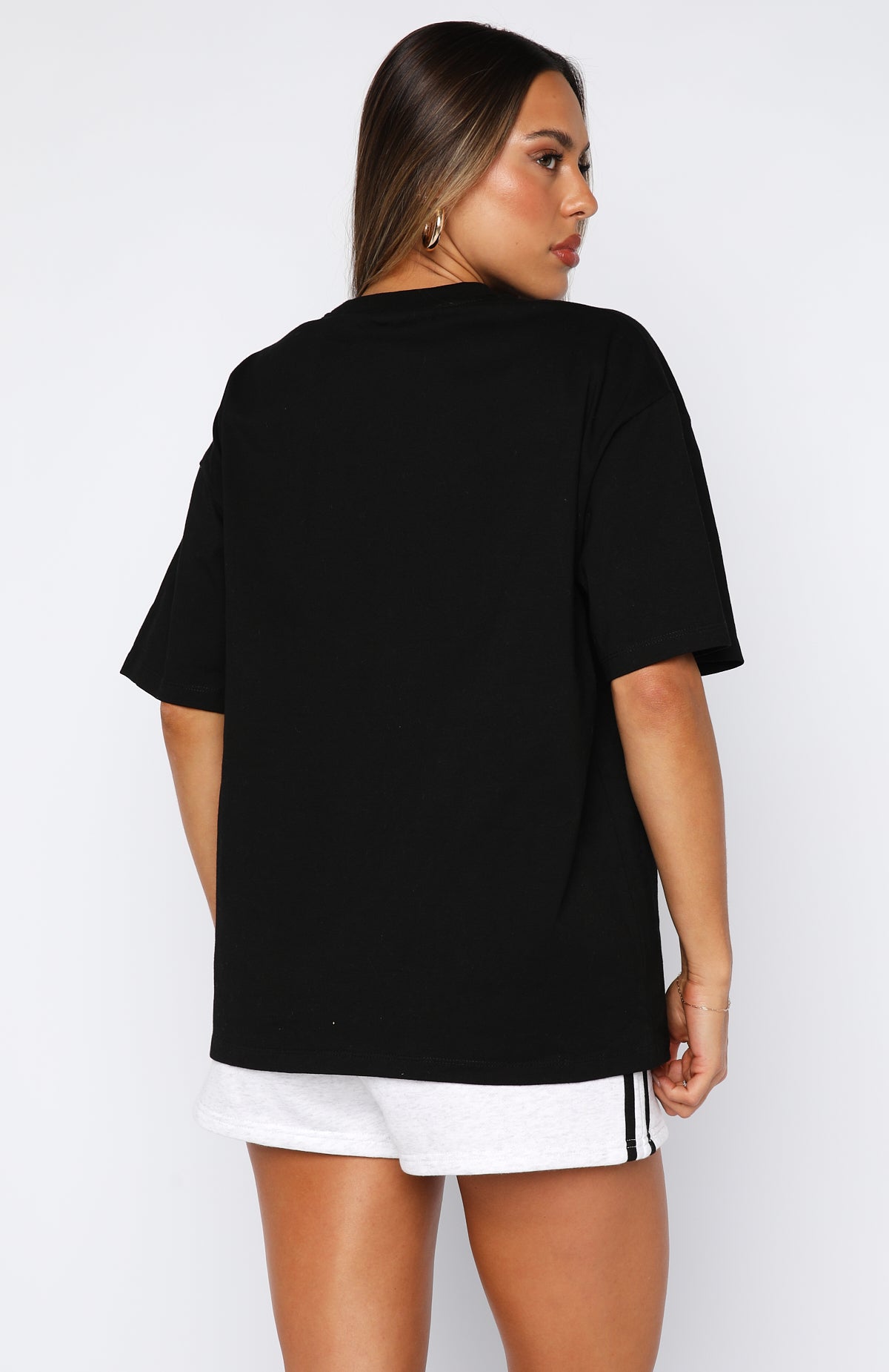 11th Street She's So Lucky Oversized Tee LicoriceS/M