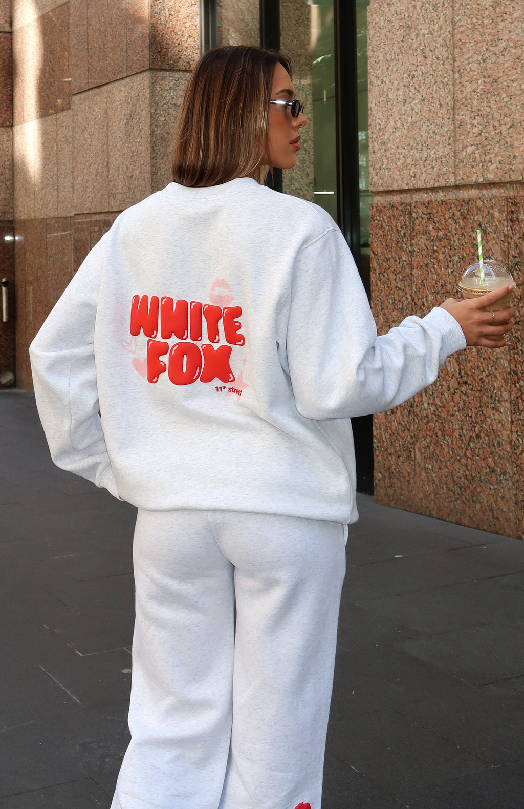 11th Street Sweet Kisses Oversized Sweater Cherry GlazeL/XL