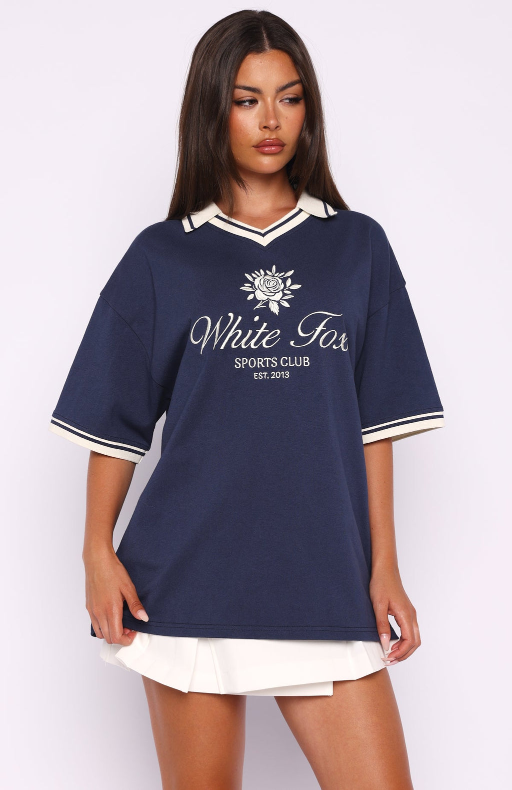 Along The Way Oversized Jersey NavyXS/S