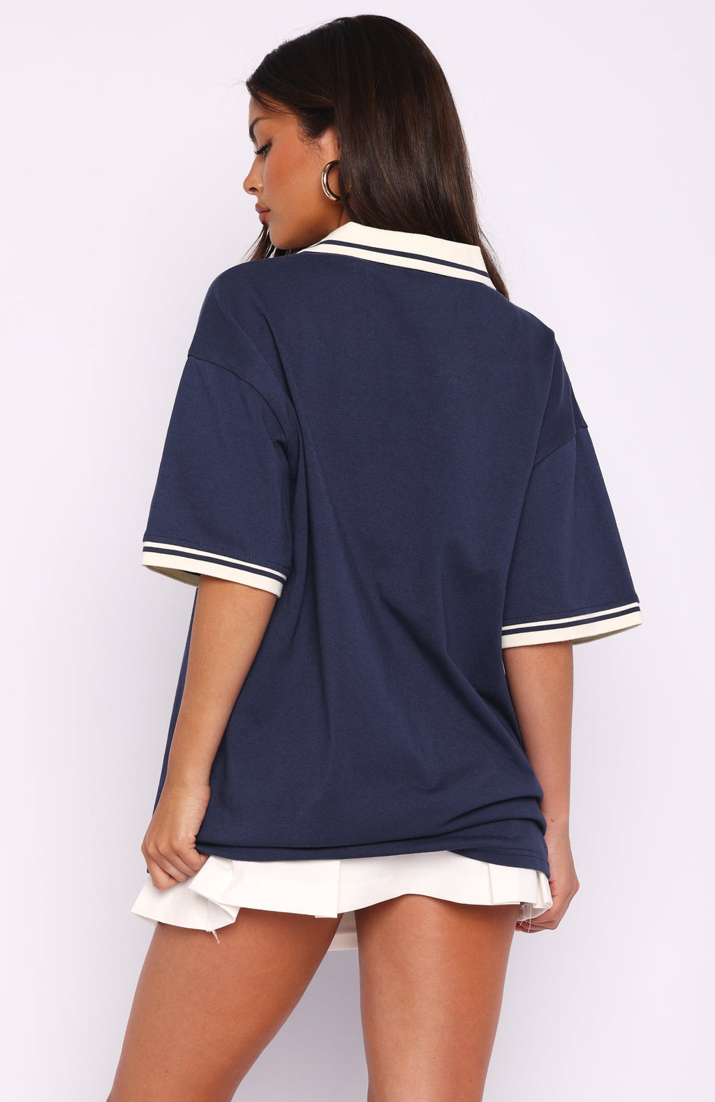 Along The Way Oversized Jersey NavyS/M