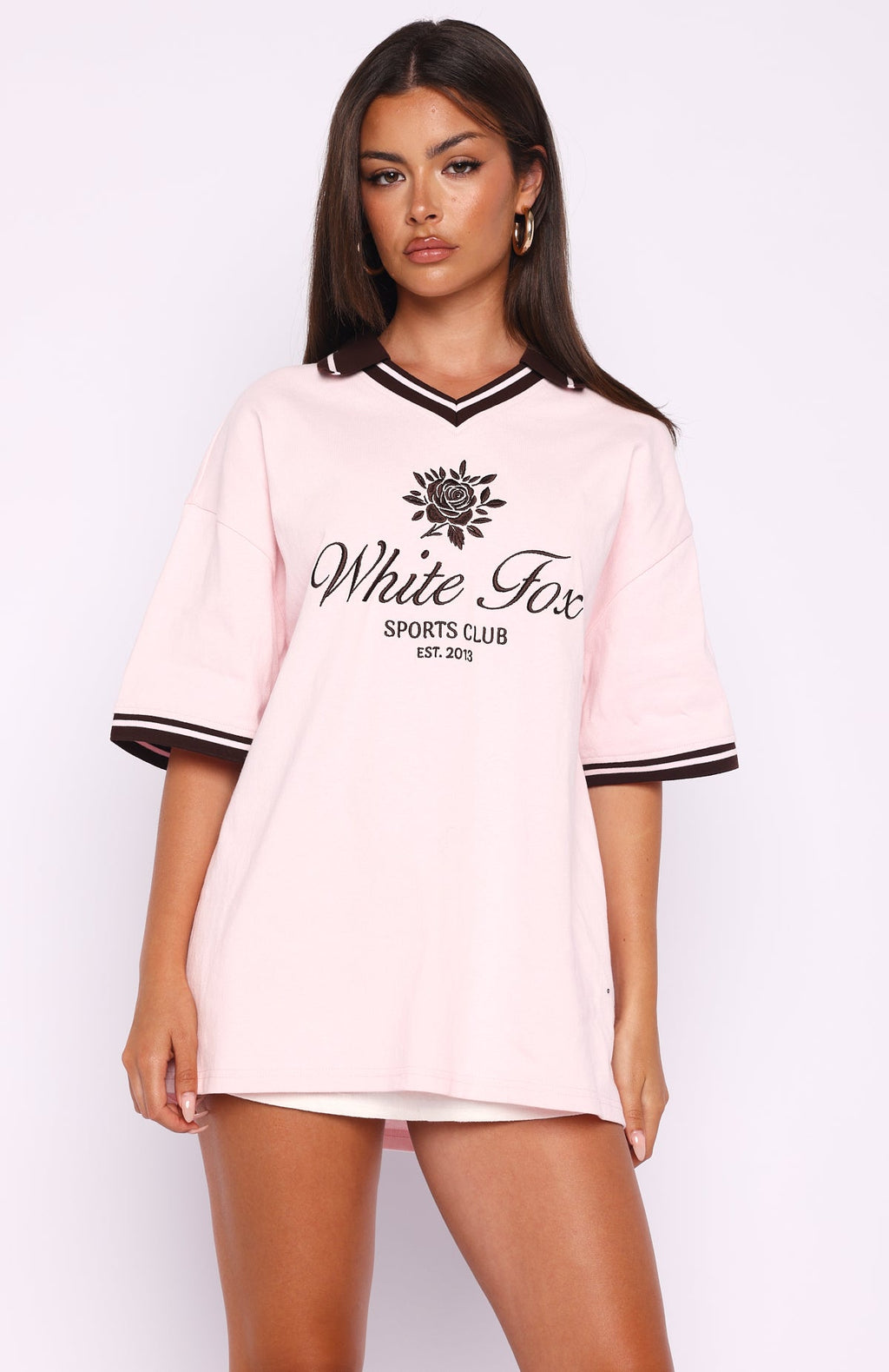 Along The Way Oversized Jersey PinkXS/S