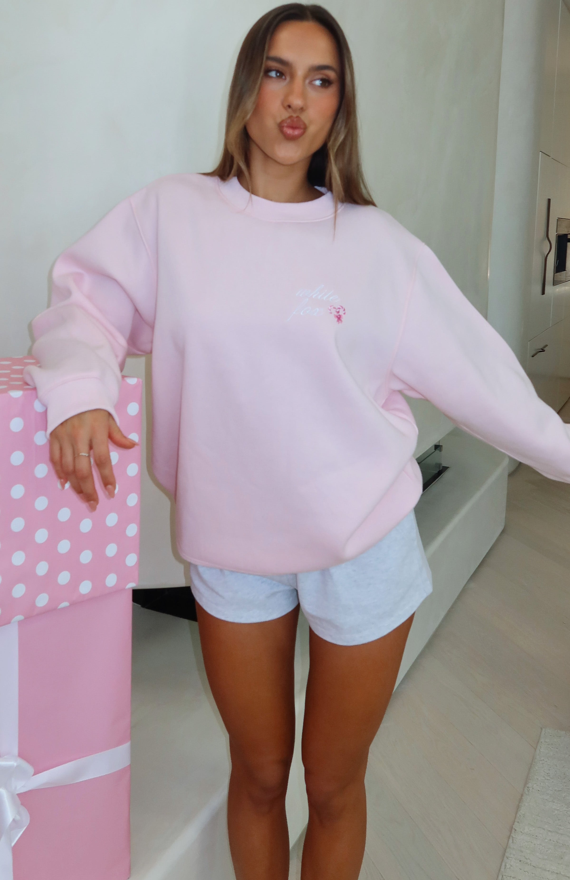 Candy Cane Christmas Oversized Sweater CupcakeXXS/XS