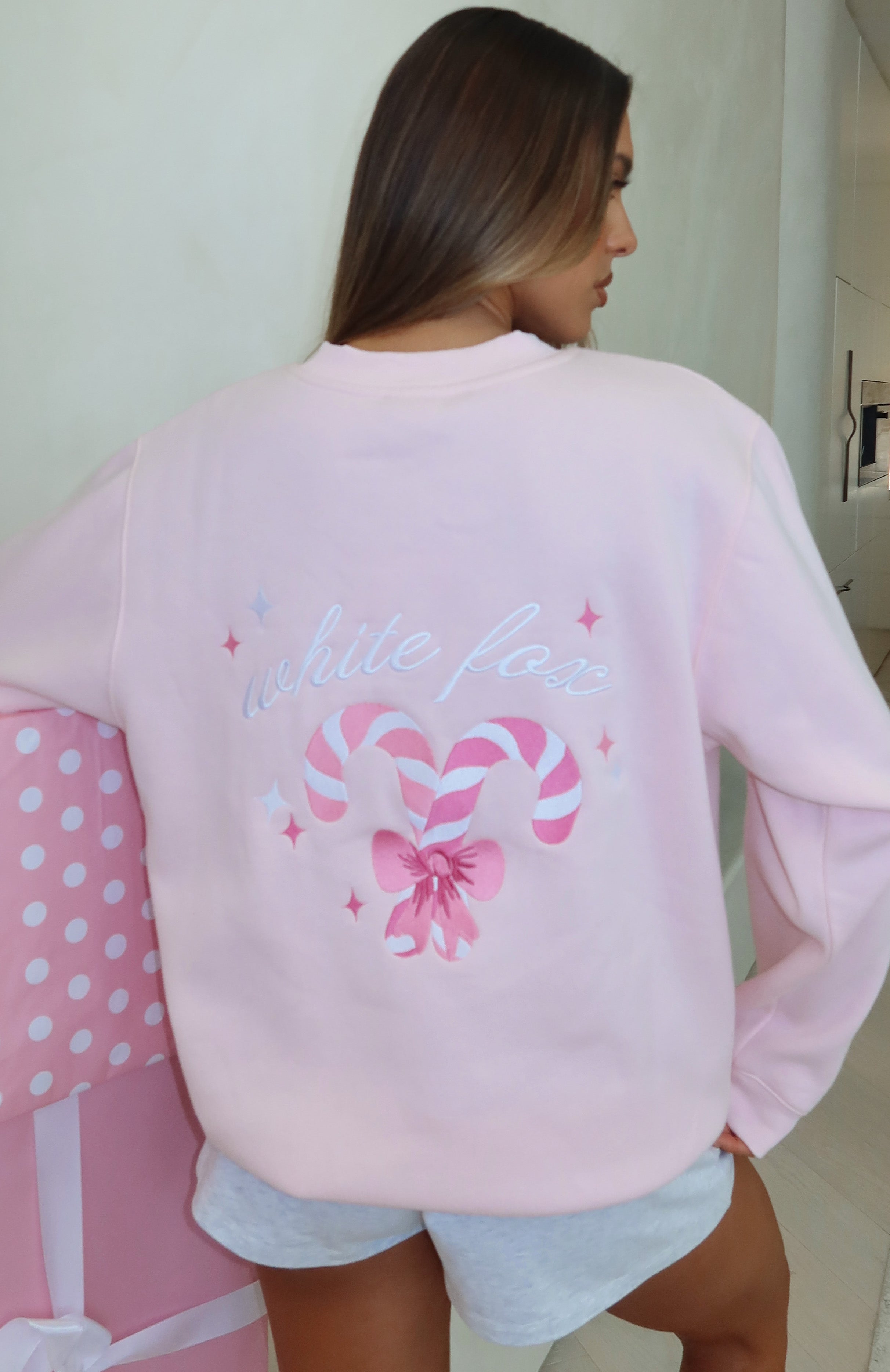 Candy Cane Christmas Oversized Sweater Cupcake3XS/XXS