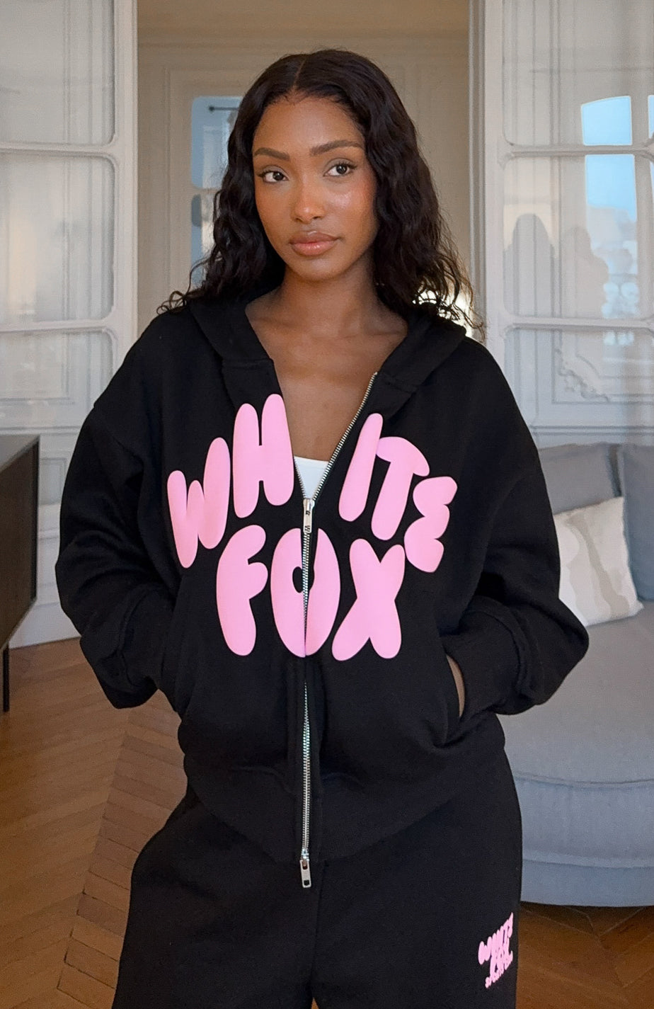 Club 14 Allie Boxy Zip Front Hoodie Black3XS/XXS