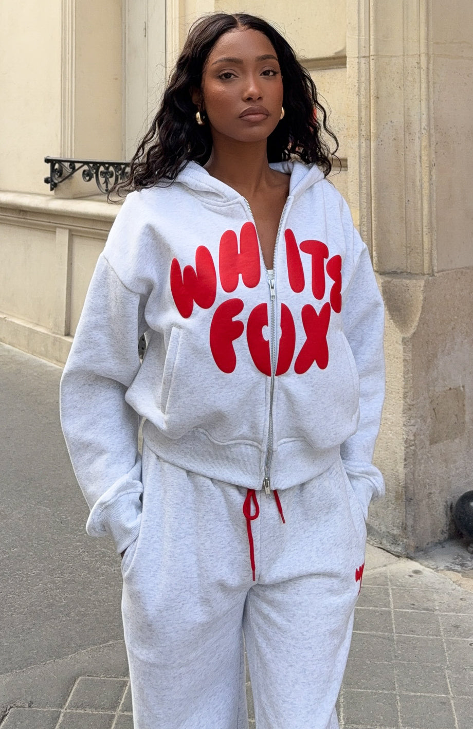 Club 14 Allie Boxy Zip Front Hoodie Grey MarleXXS/XS