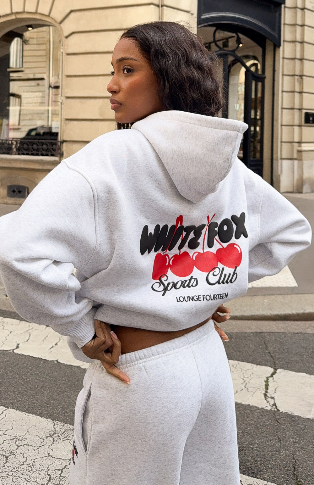 Club 14 Cassie Boxy Hoodie Grey MarleXXS/XS