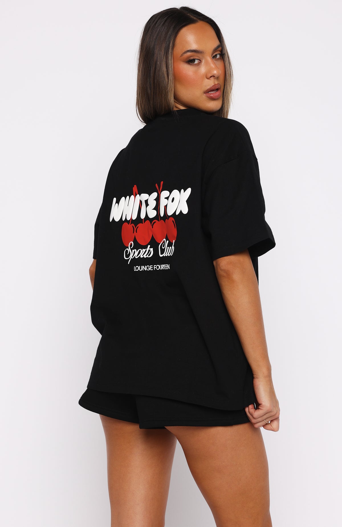Club 14 Cassie Oversized Tee BlackS/M