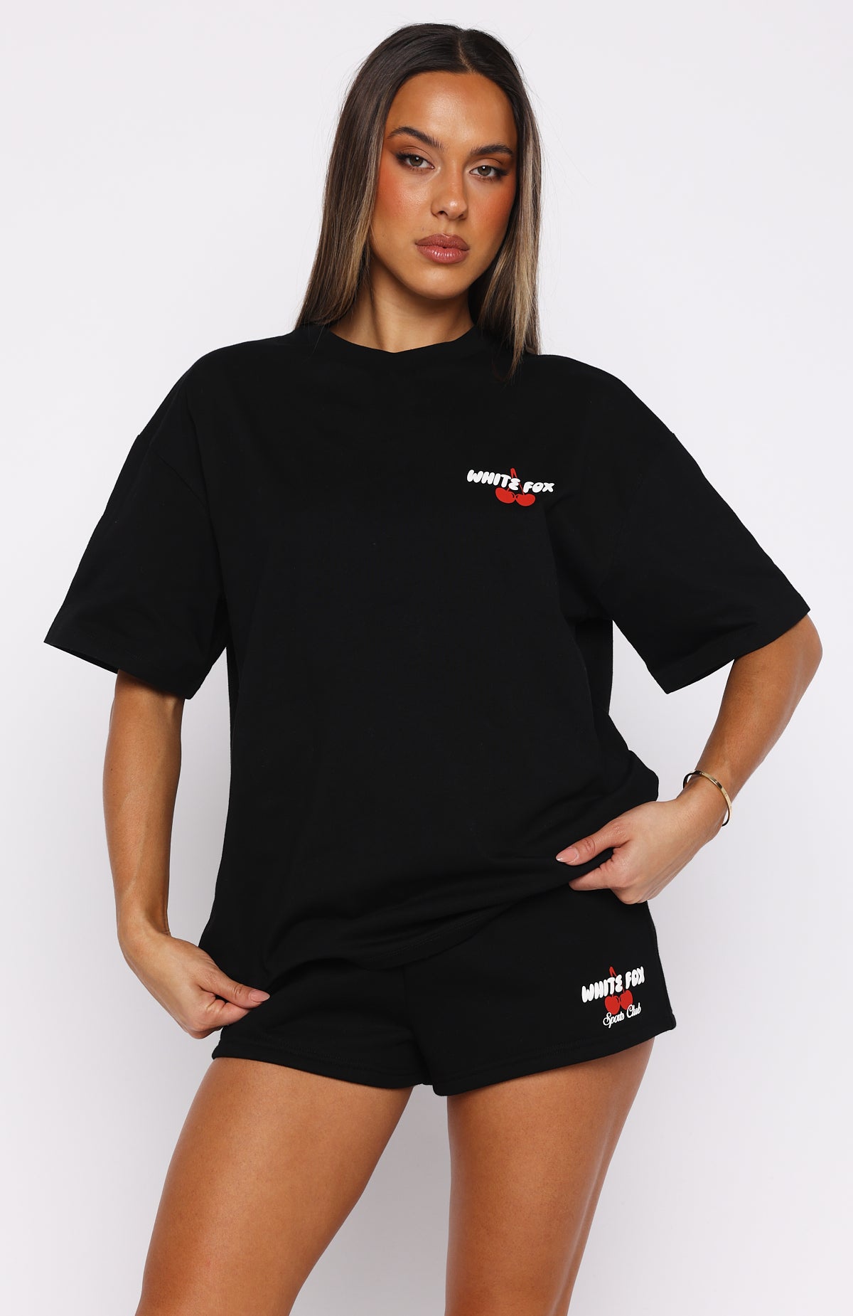 Club 14 Cassie Oversized Tee BlackXXS/XS