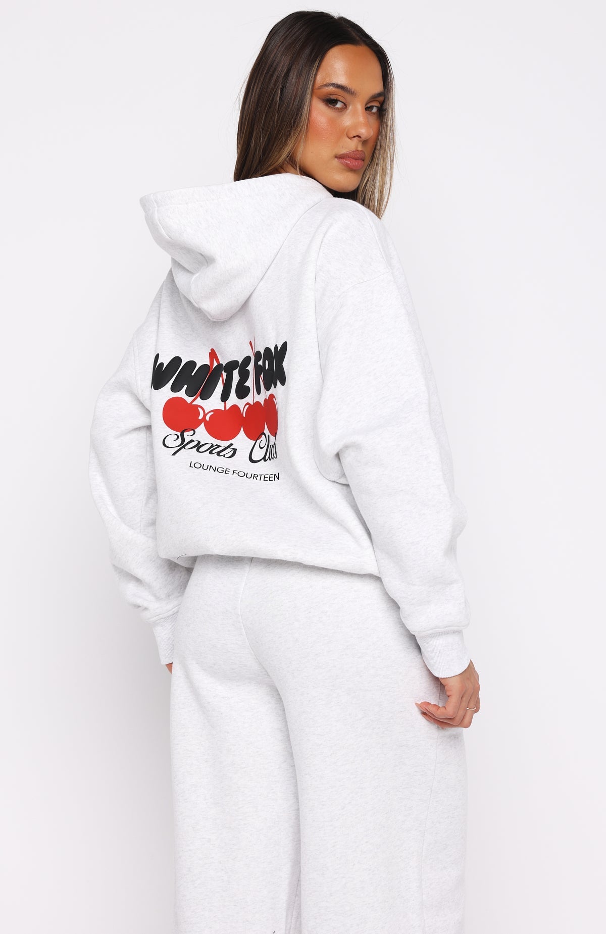 Club 14 Cassie Boxy Hoodie Grey MarleM/L