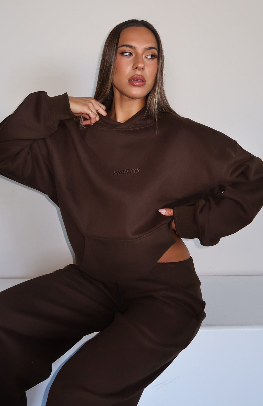 Come A Long Way Oversized Hoodie ChocolateL/XL