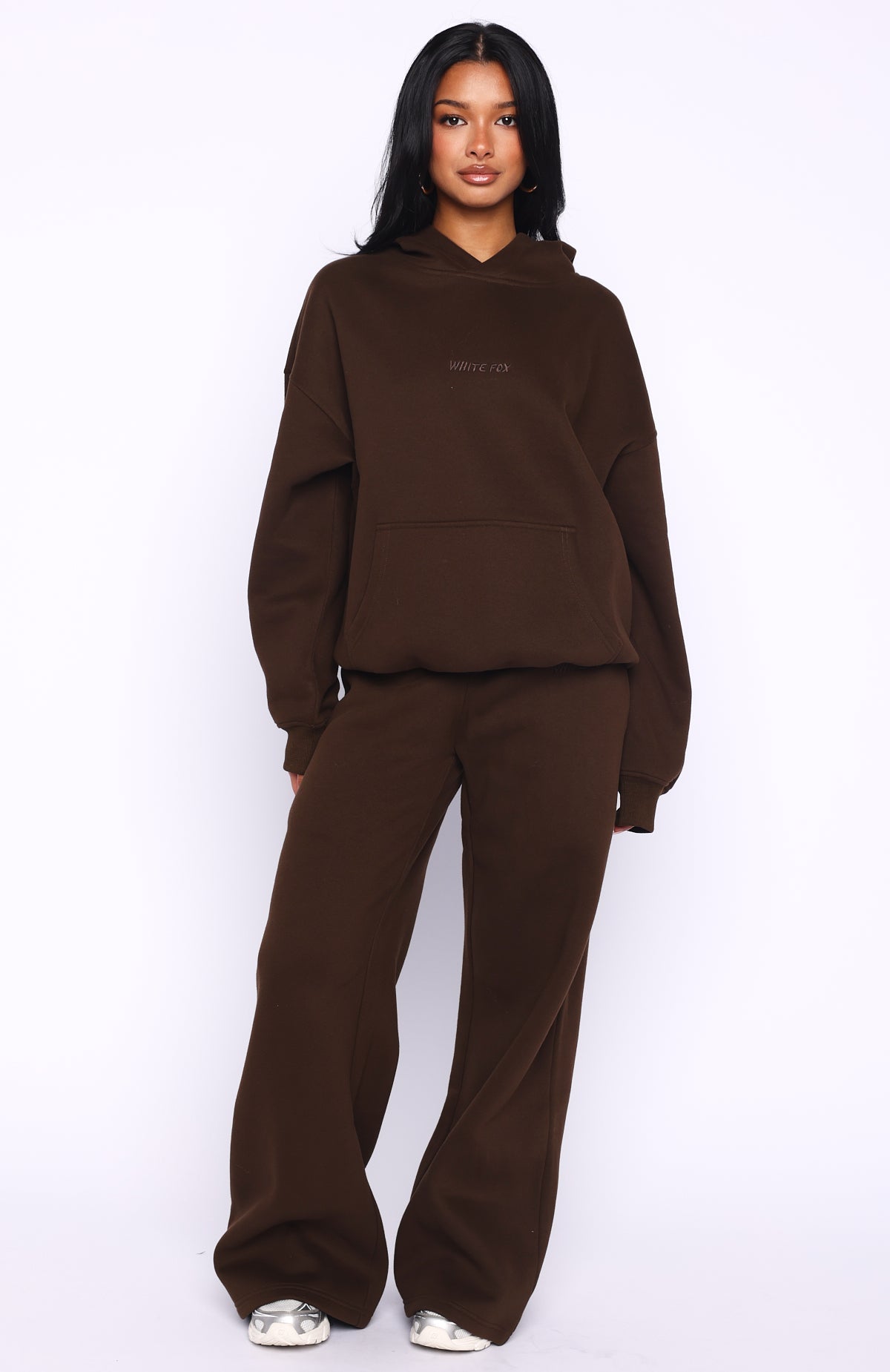 Come A Long Way Oversized Hoodie ChocolateM/L