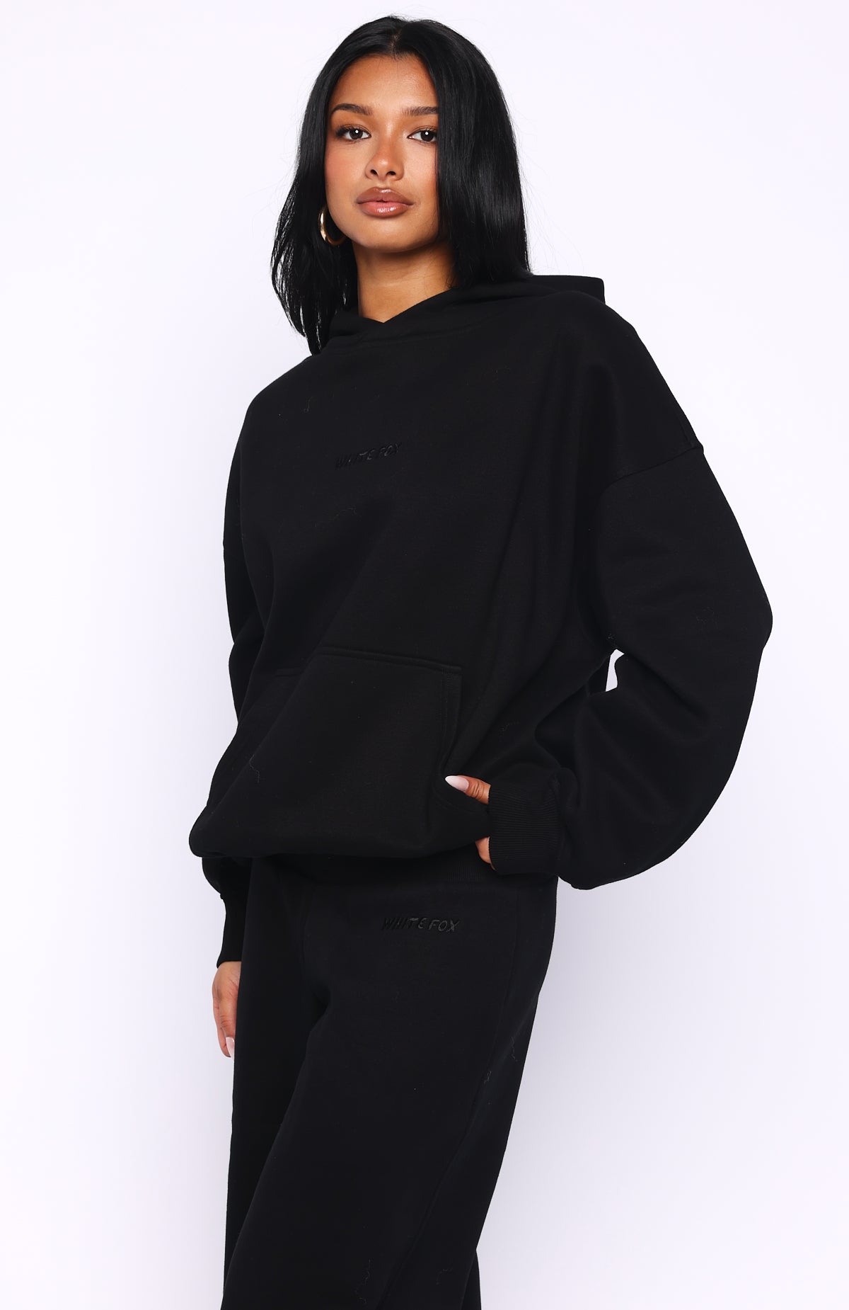 Come A Long Way Oversized Hoodie BlackS/M