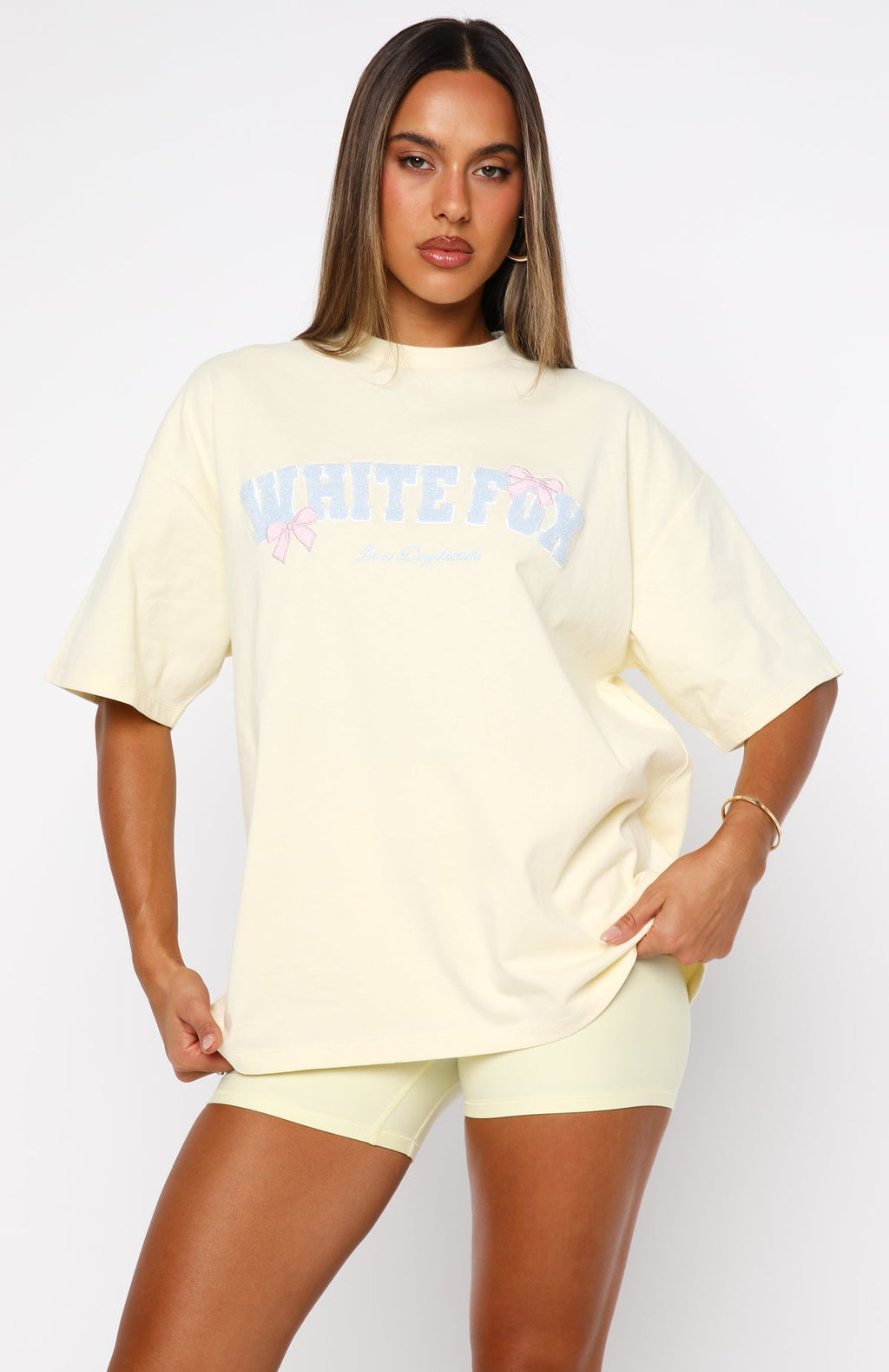 Daydreamers Madeline Oversized Tee LemonXXS/XS