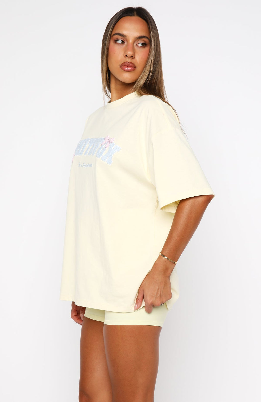 Daydreamers Madeline Oversized Tee LemonXS/S