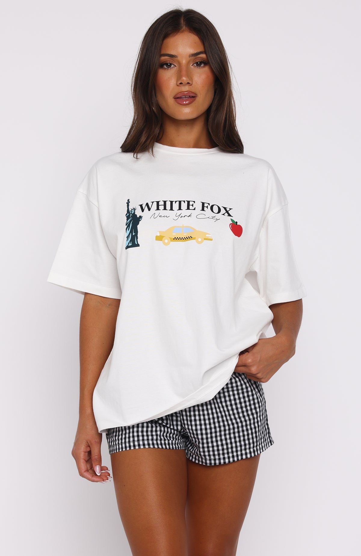 Feeling My Energy Oversized Tee WhiteXS/S