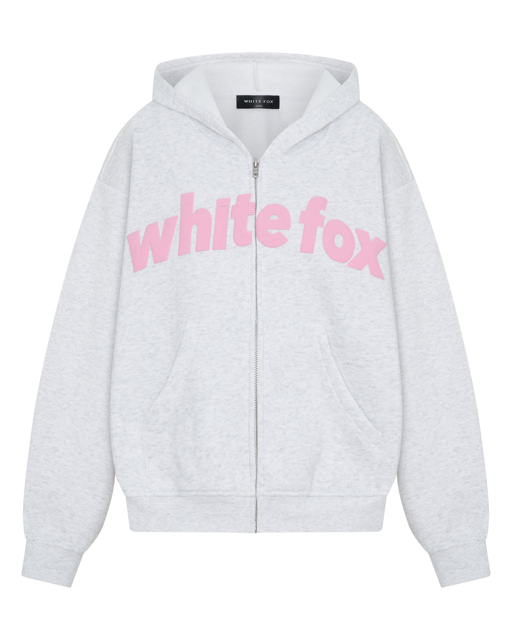 From The Archives Kenzie Boxy Zip Front Hoodie Grey MarleL/XL
