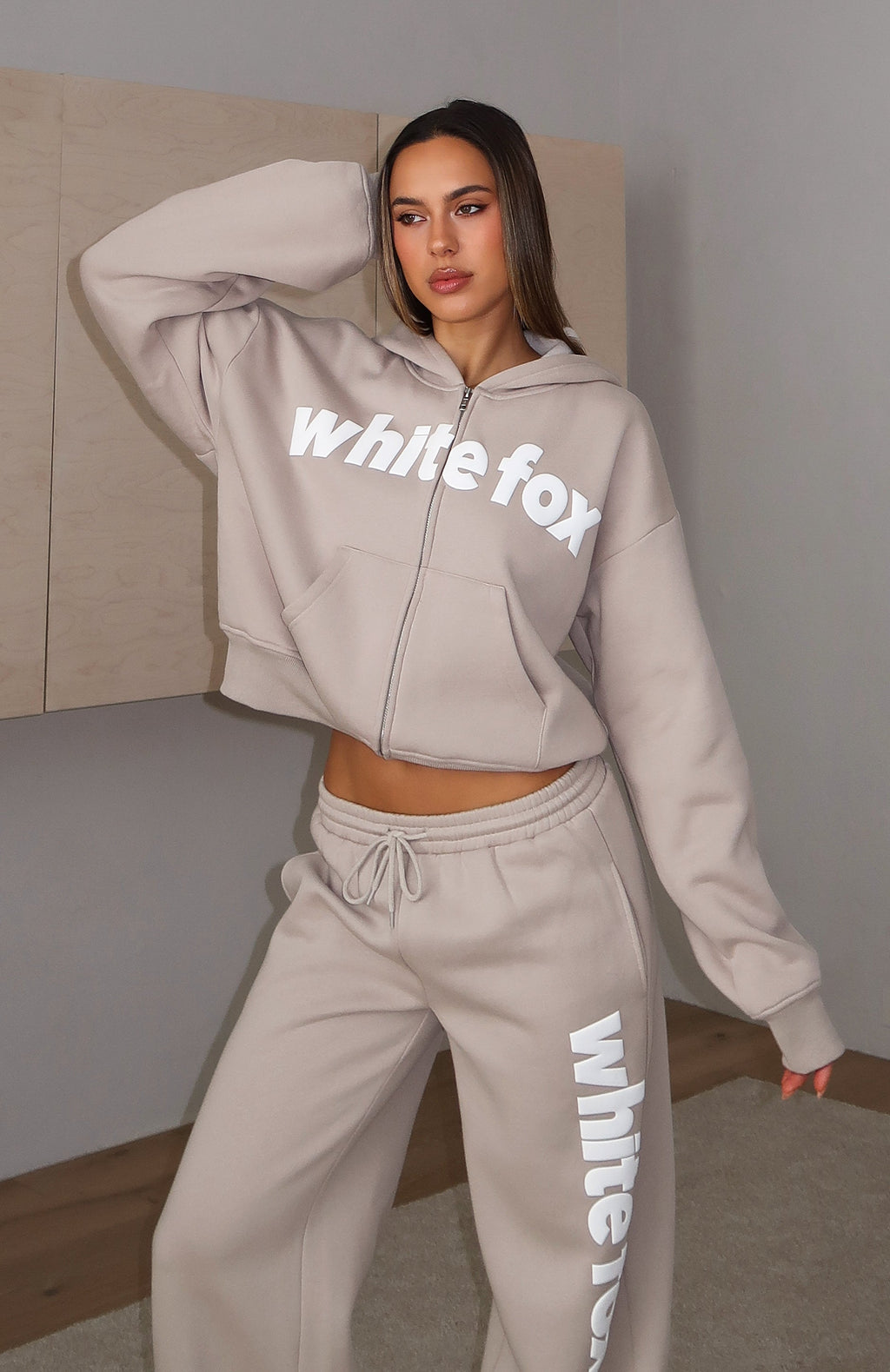 From The Archives Kenzie Boxy Zip Front Hoodie MoonL/XL
