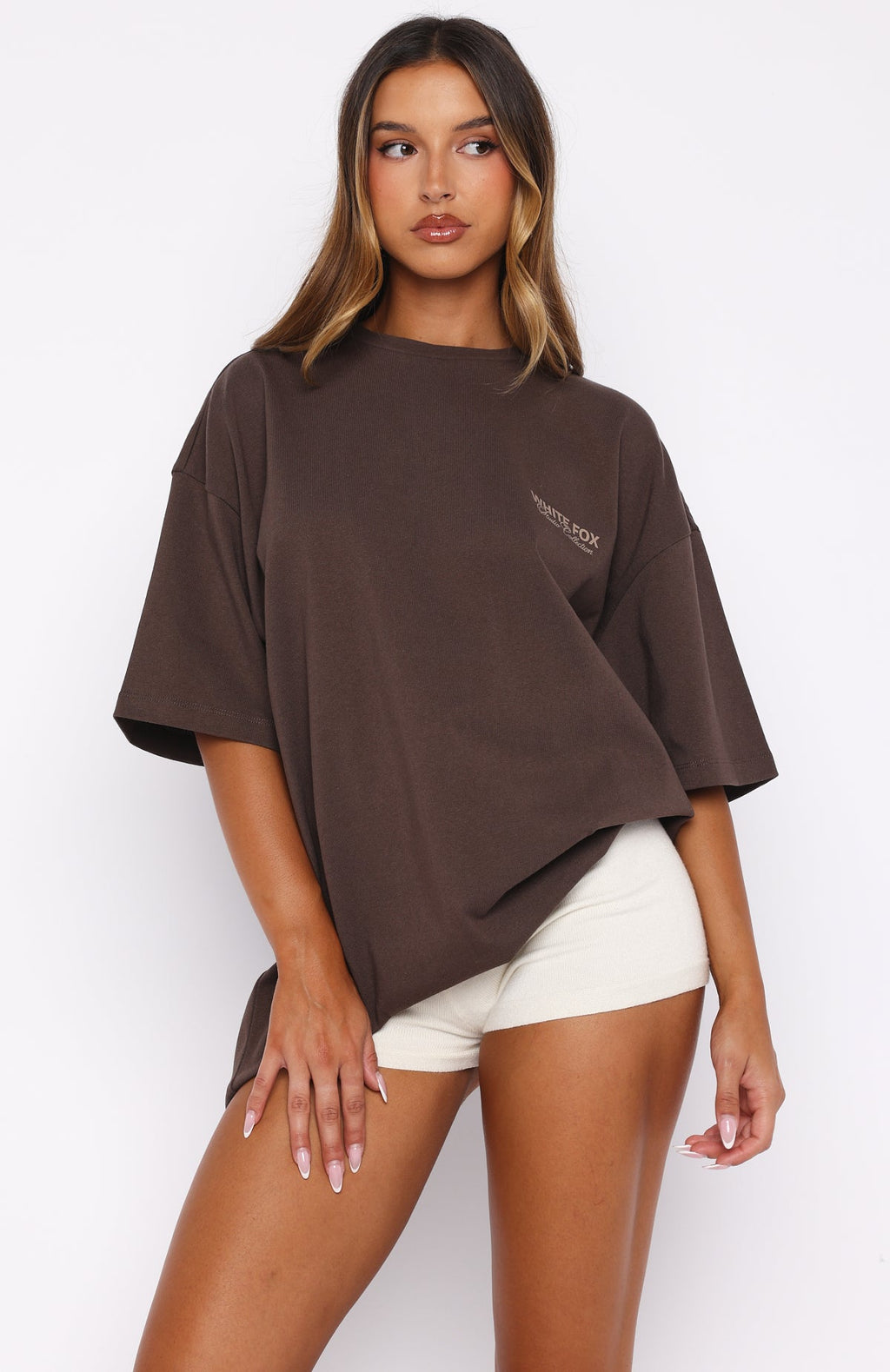 Having My Way Oversized Tee ChocolateS/M