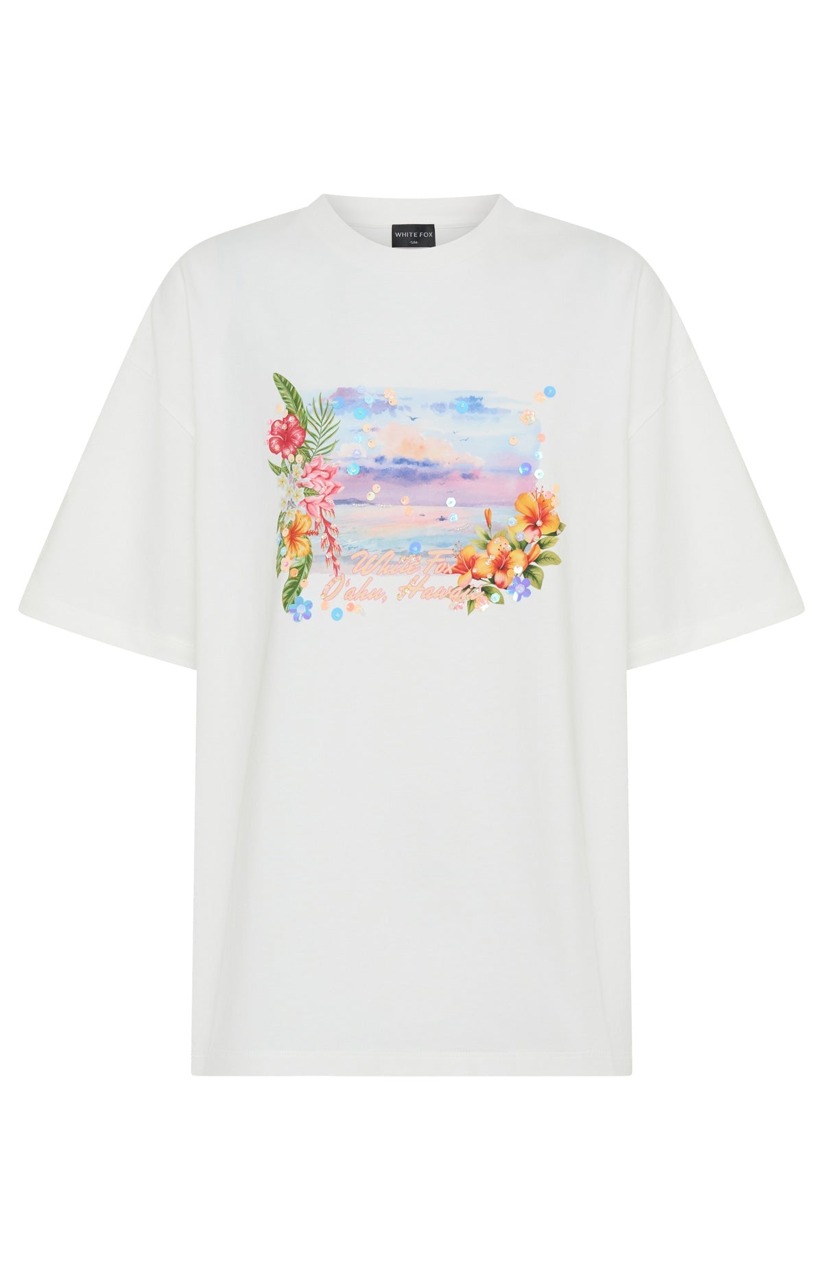 Hawaii Holiday Oversized Tee WhiteL/XL