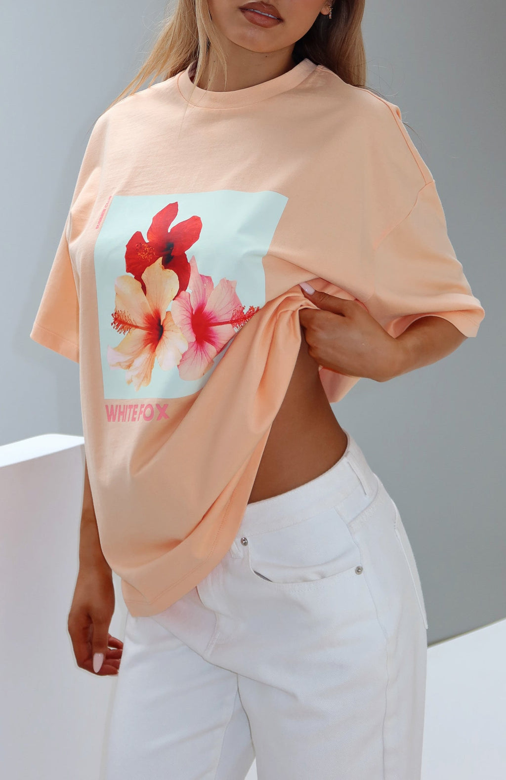 In With The New Oversized Tee PeachL/XL