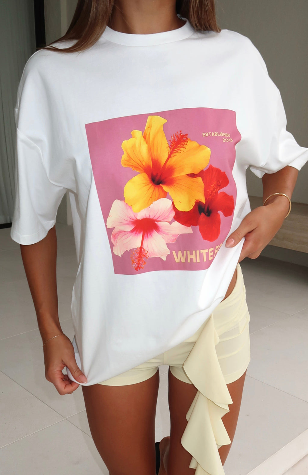 Little By Little Oversized Tee WhiteL/XL