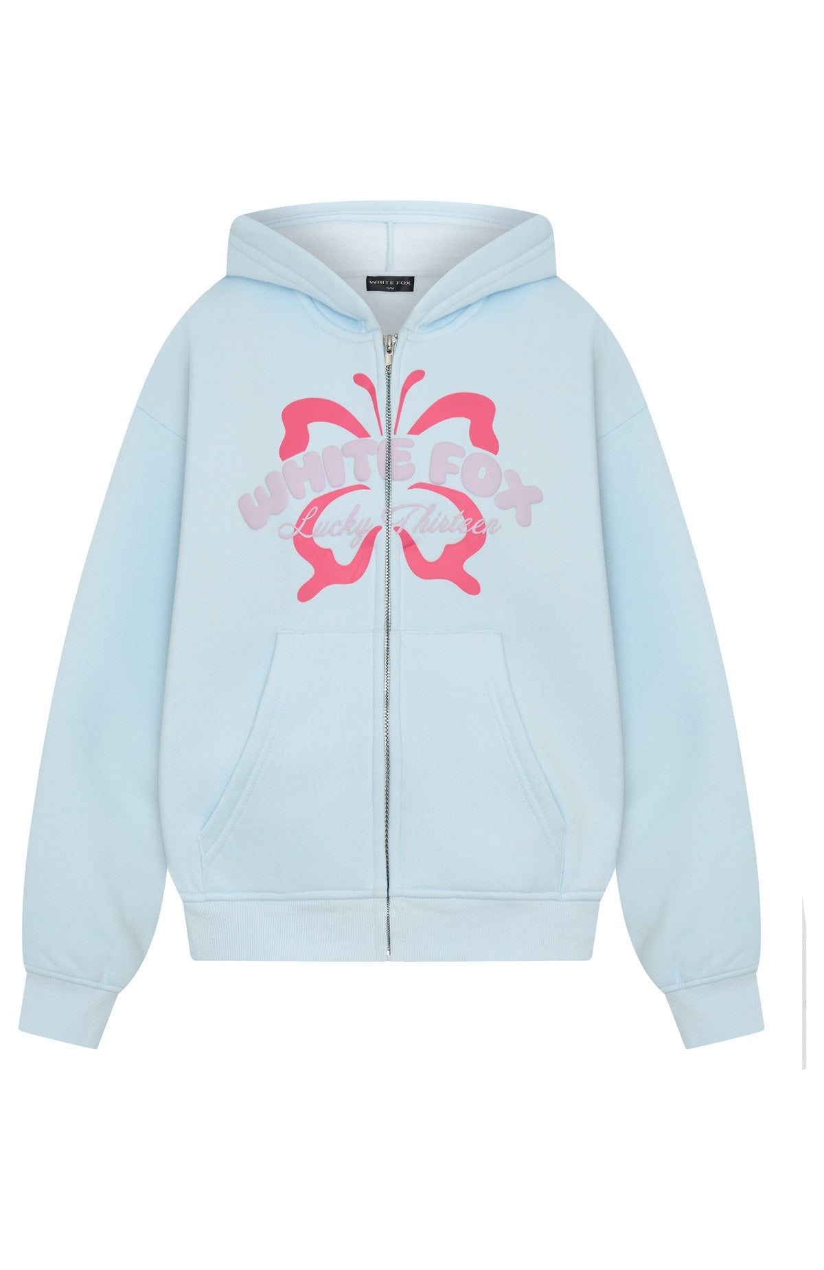 Lucky Thirteen Audrina Boxy Zip Front Hoodie BlueM/L
