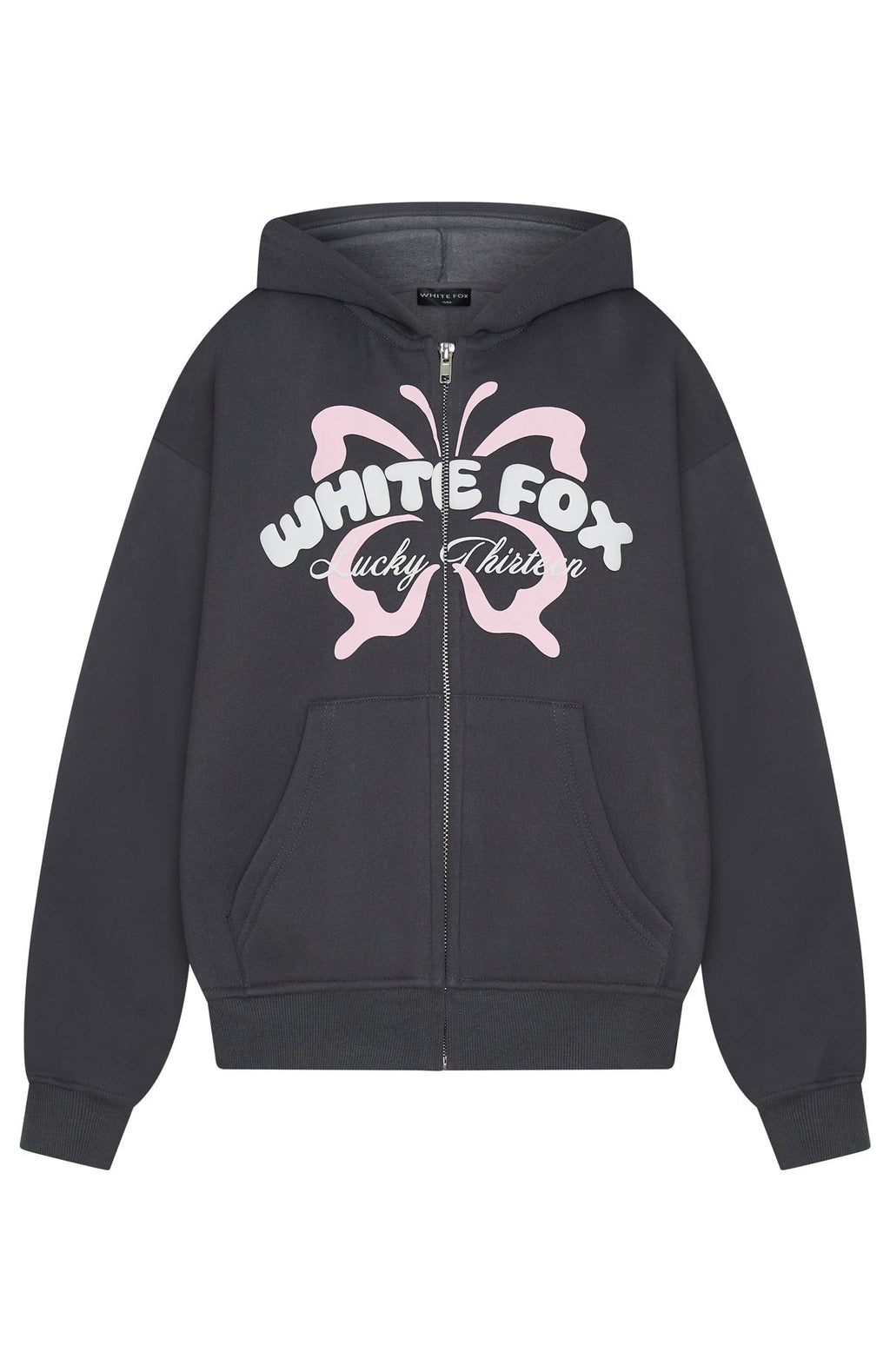 Lucky Thirteen Audrina Boxy Zip Front Hoodie VolcanicL/XL