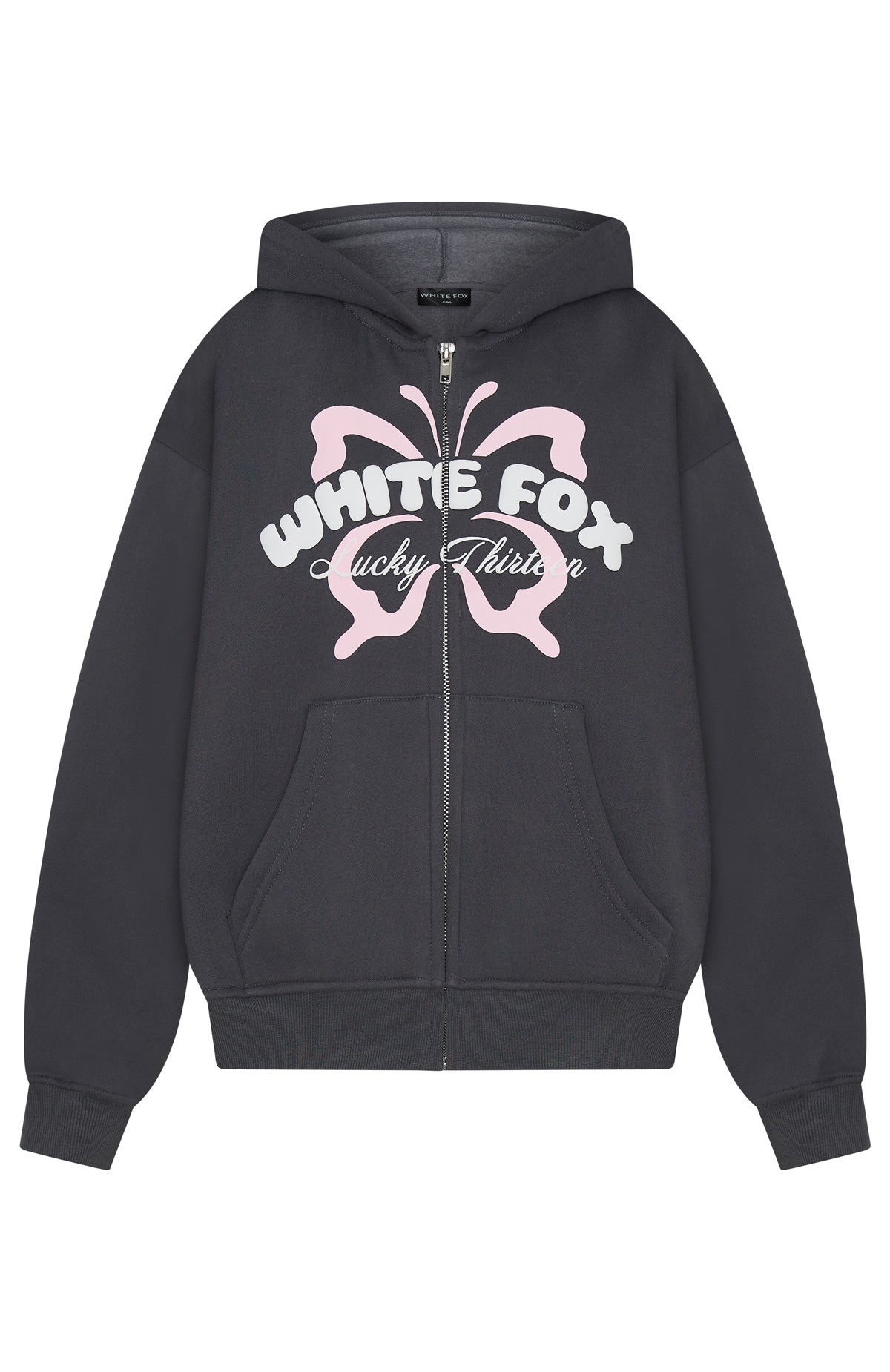 Lucky Thirteen Audrina Boxy Zip Front Hoodie VolcanicL/XL