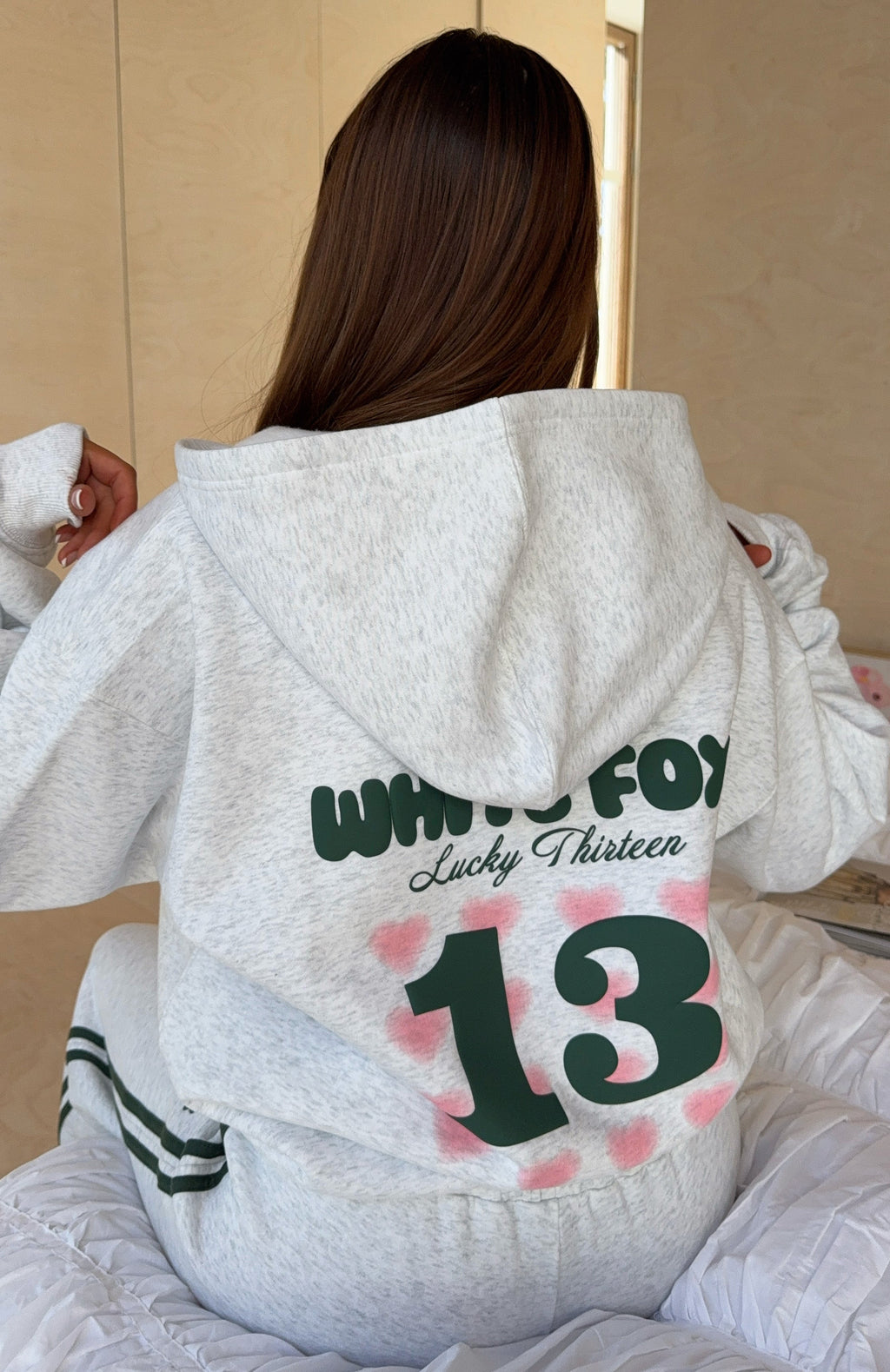 Lucky Thirteen Charise Zip Front Hoodie Grey Marle3XS/XXS