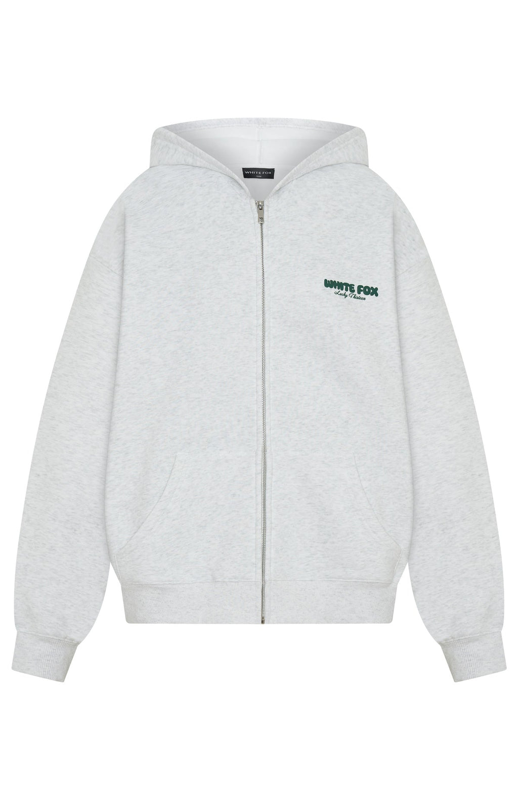 Lucky Thirteen Charise Zip Front Hoodie Grey MarleL/XL