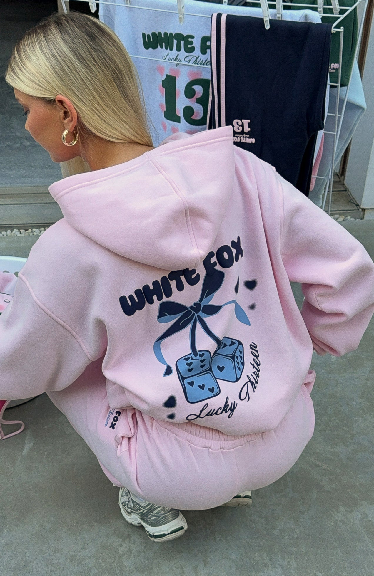 Lucky Thirteen Cheyenne Oversized Hoodie Soft PinkL/XL