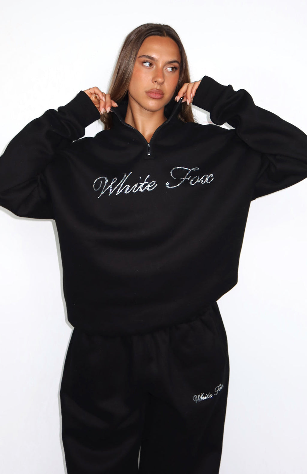 Make It Or Break It Quarter Zip Sweater BlackXXS/XS
