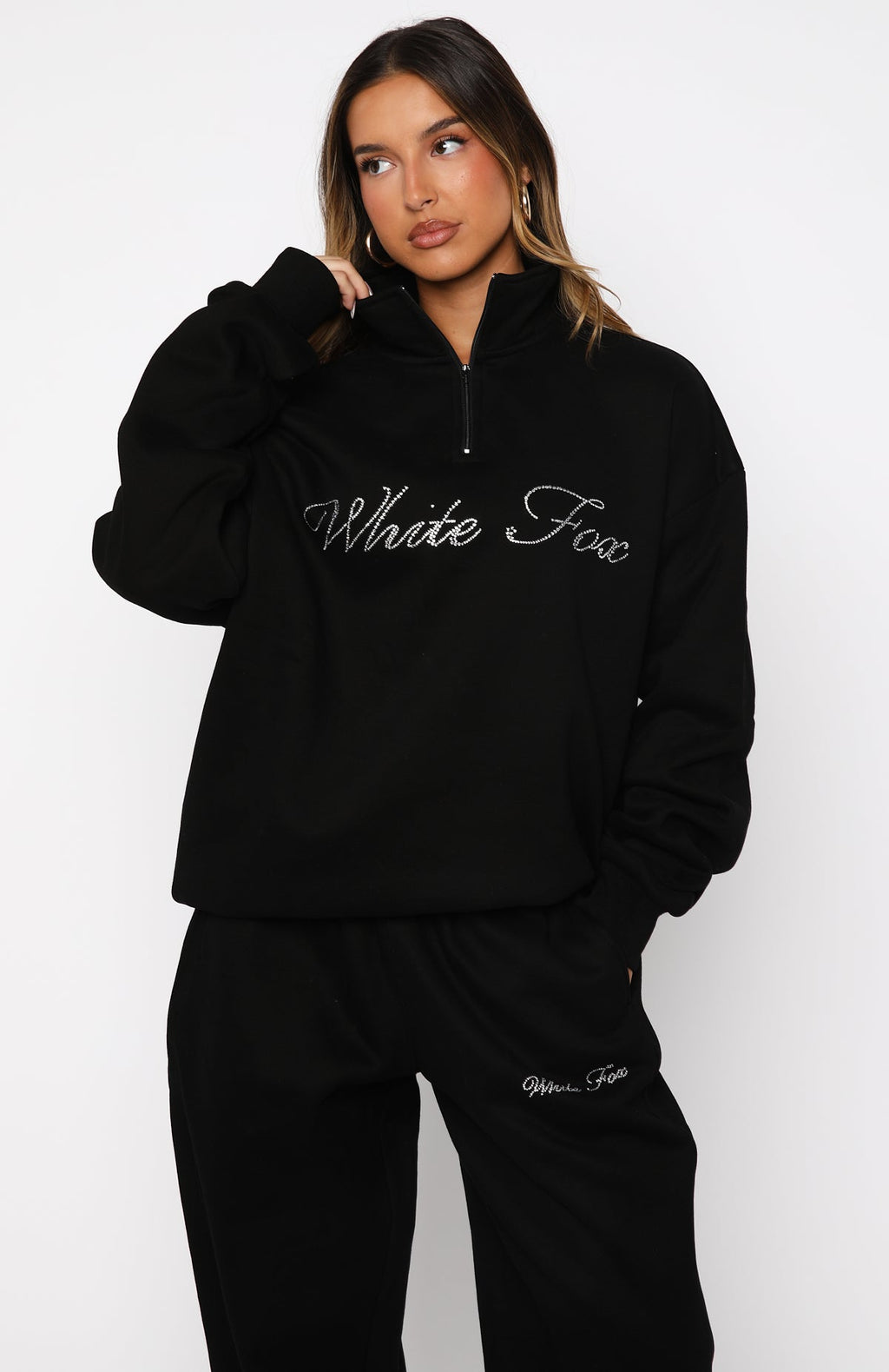 Make It Or Break It Quarter Zip Sweater BlackXS/S