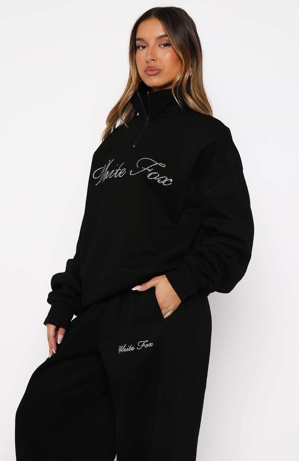 Make It Or Break It Quarter Zip Sweater BlackS/M