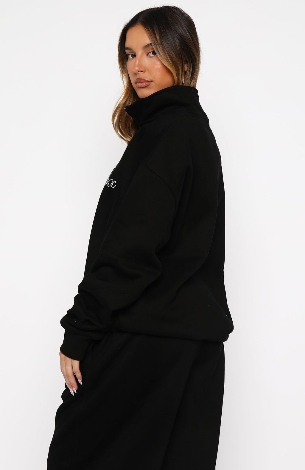 Make It Or Break It Quarter Zip Sweater BlackM/L